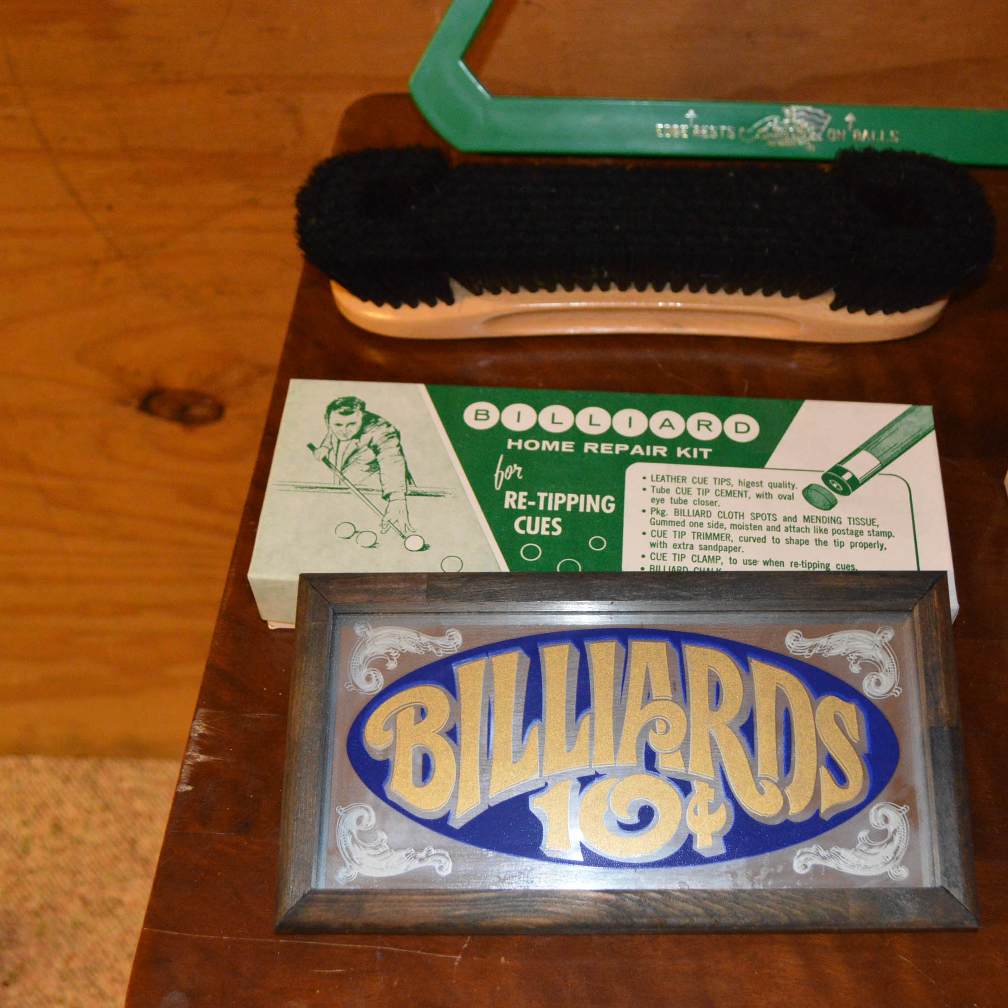 Vintage Steepleton Billiards Table with Accessories