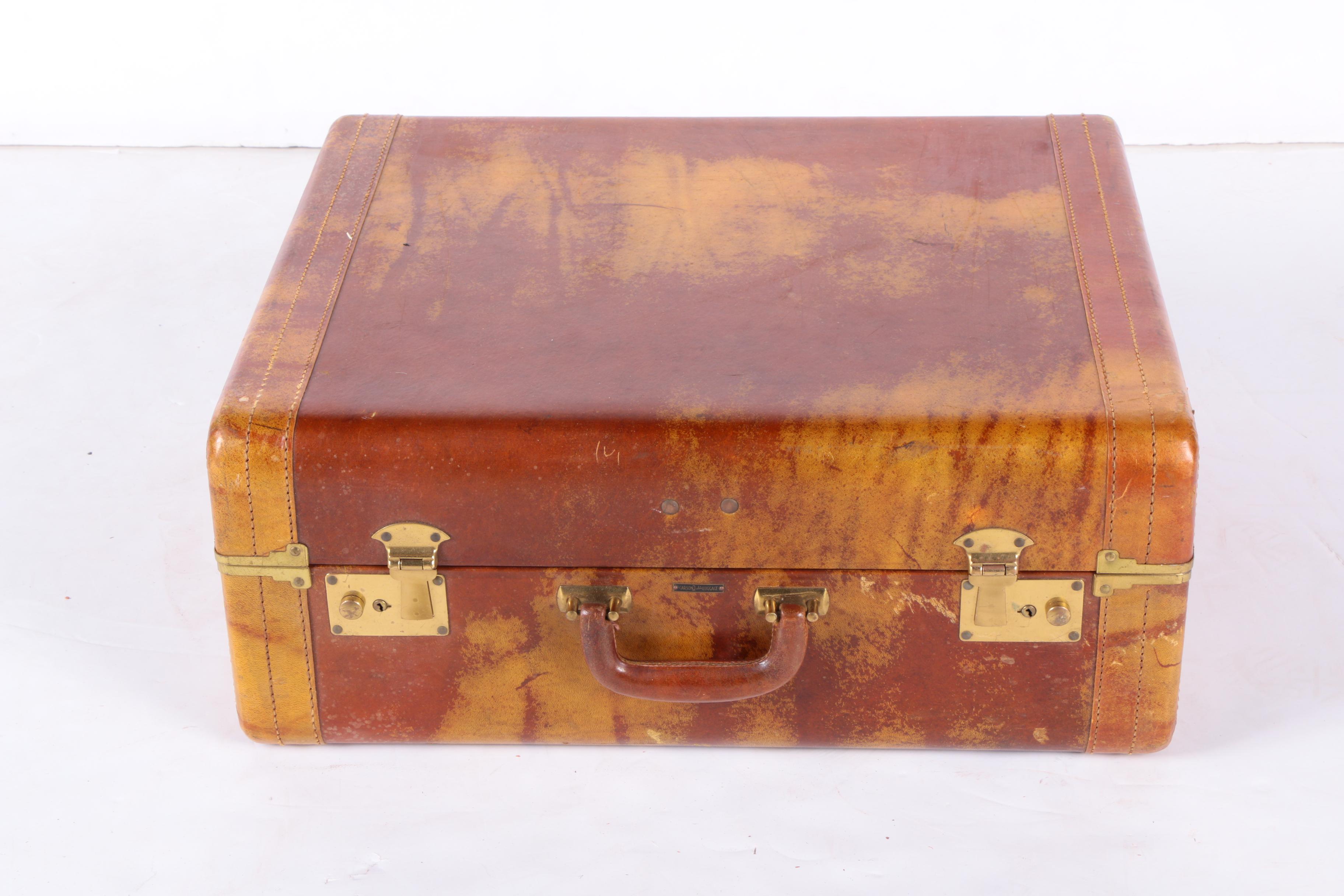 Vintage Leather Suitcases Including Carson and Samsonite