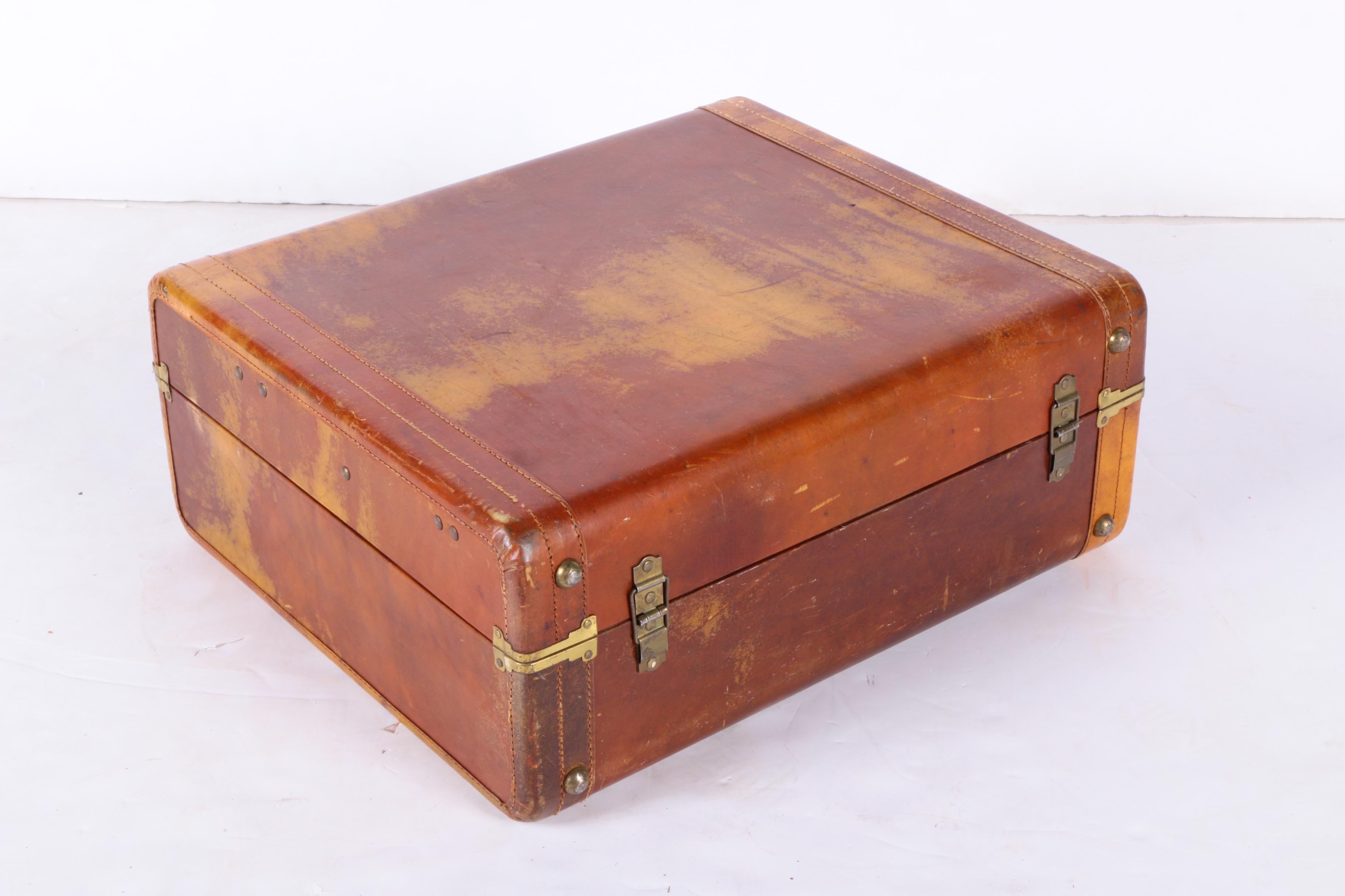 Vintage Leather Suitcases Including Carson and Samsonite