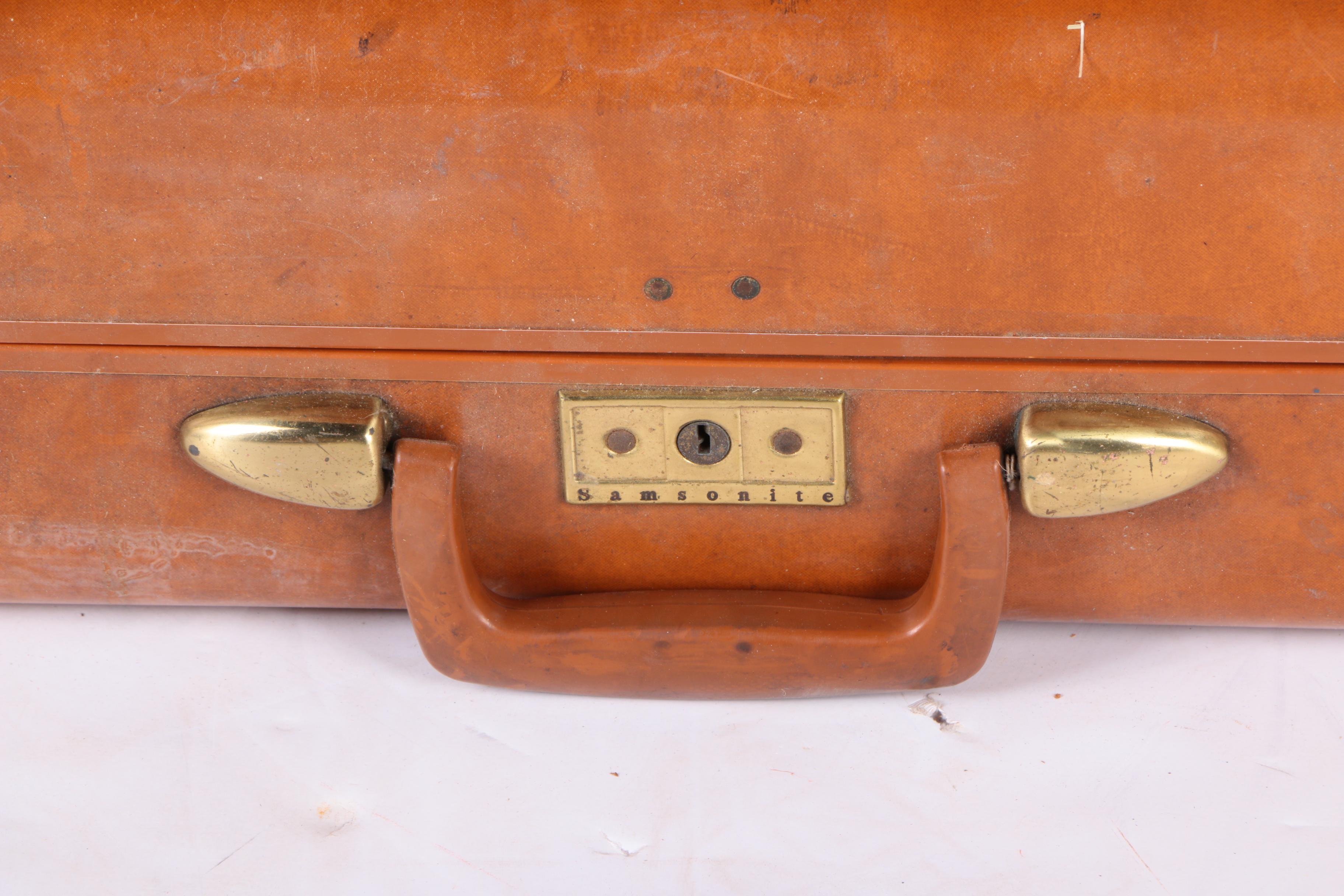 Vintage Leather Suitcases Including Carson and Samsonite
