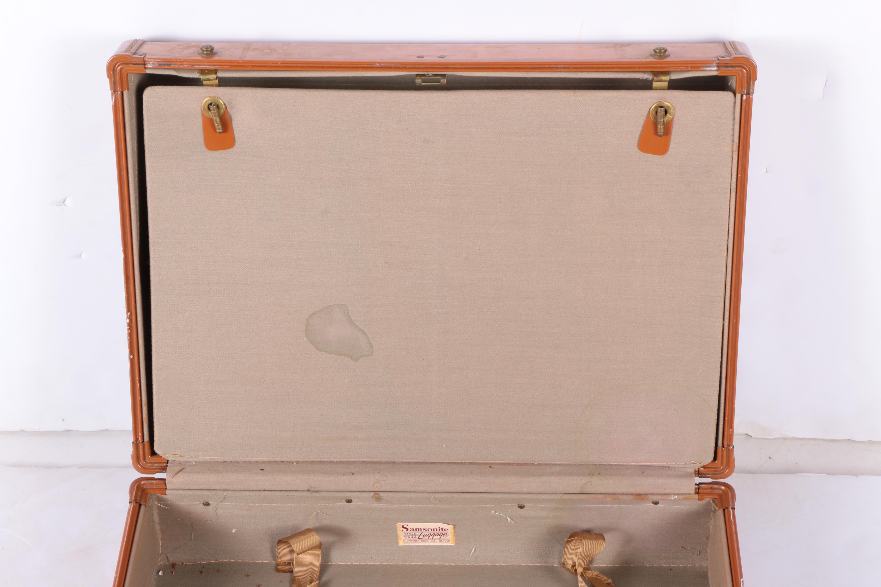 Vintage Leather Suitcases Including Carson and Samsonite