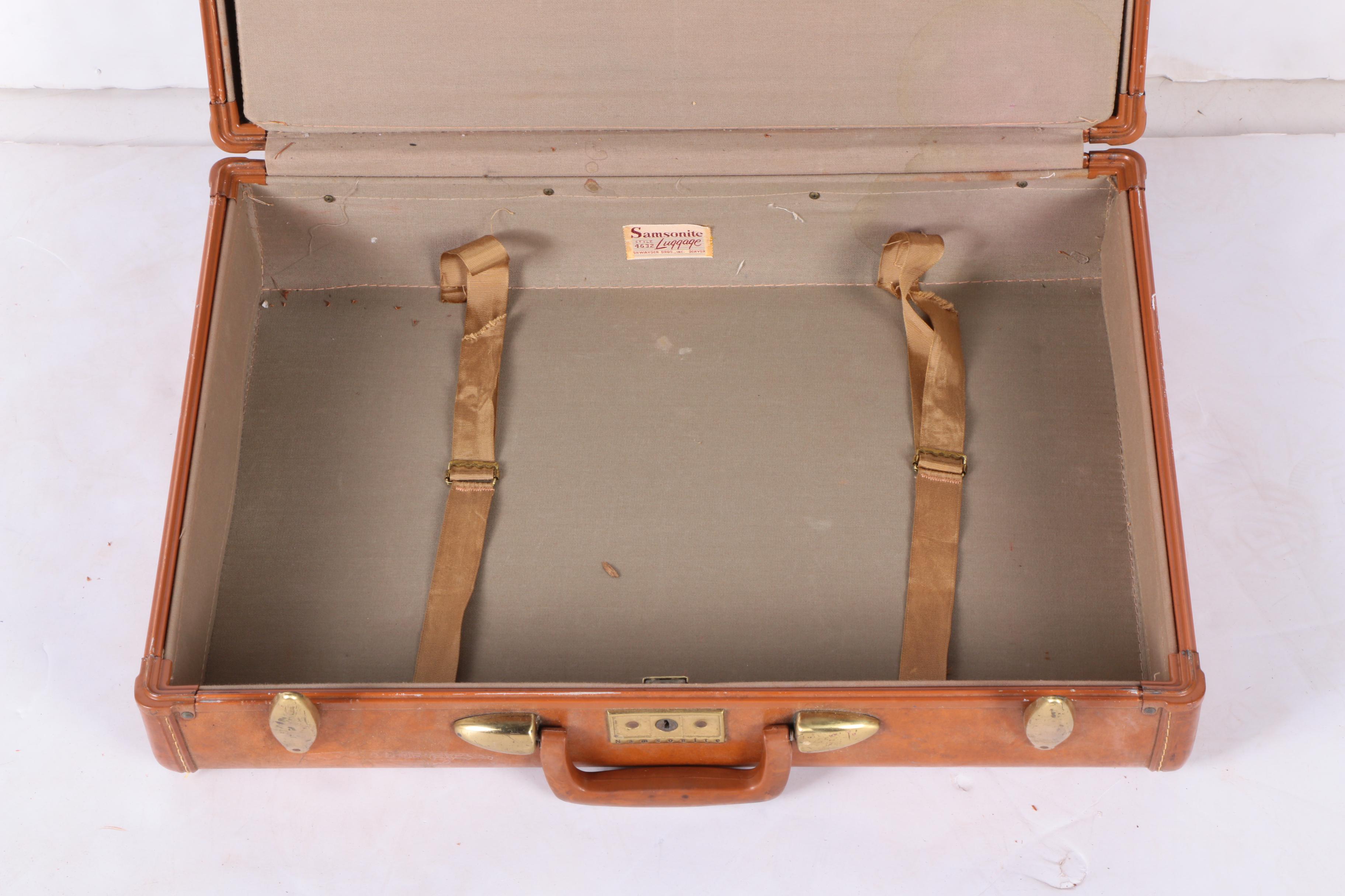 Vintage Leather Suitcases Including Carson and Samsonite