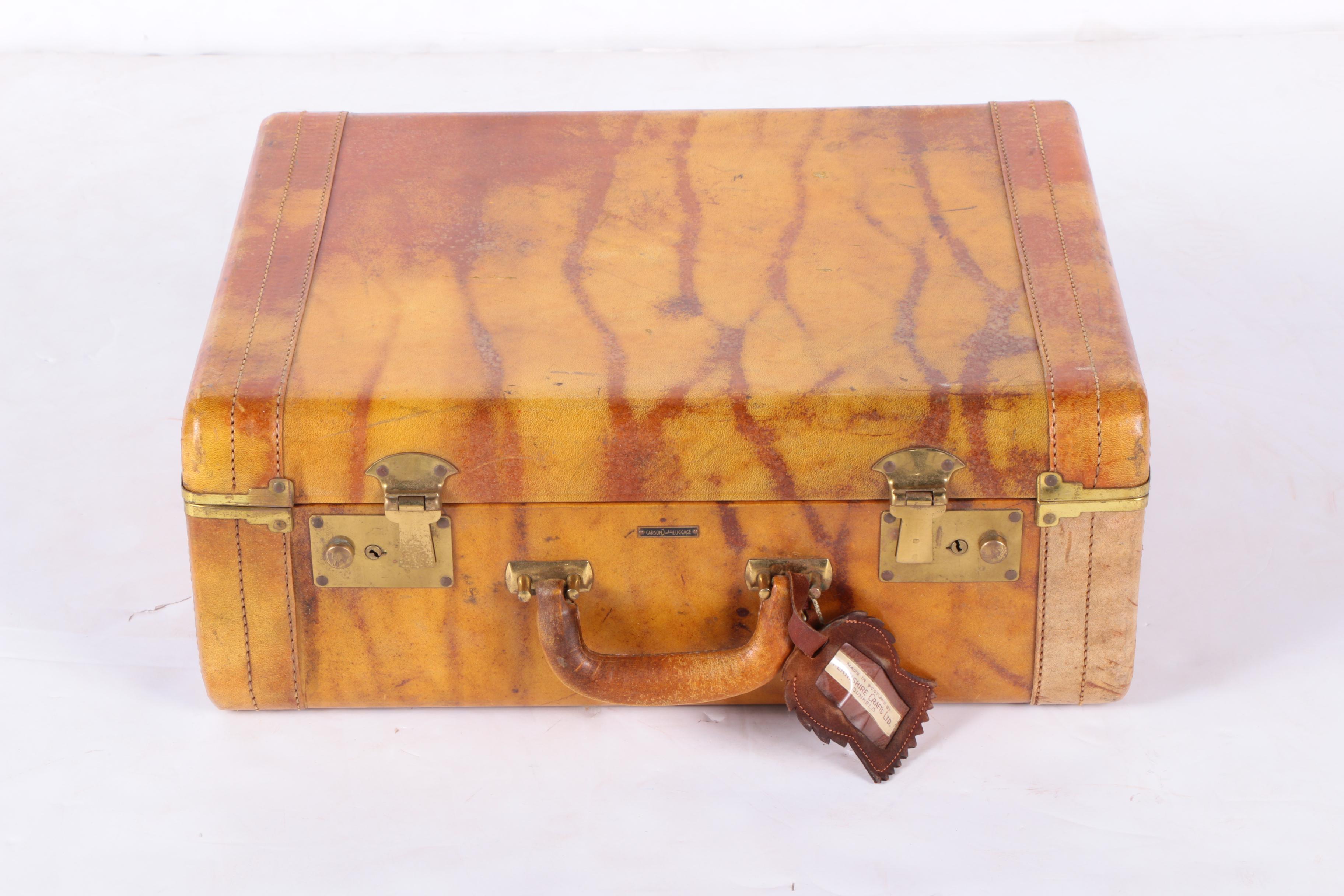 Vintage Leather Suitcases Including Carson and Samsonite
