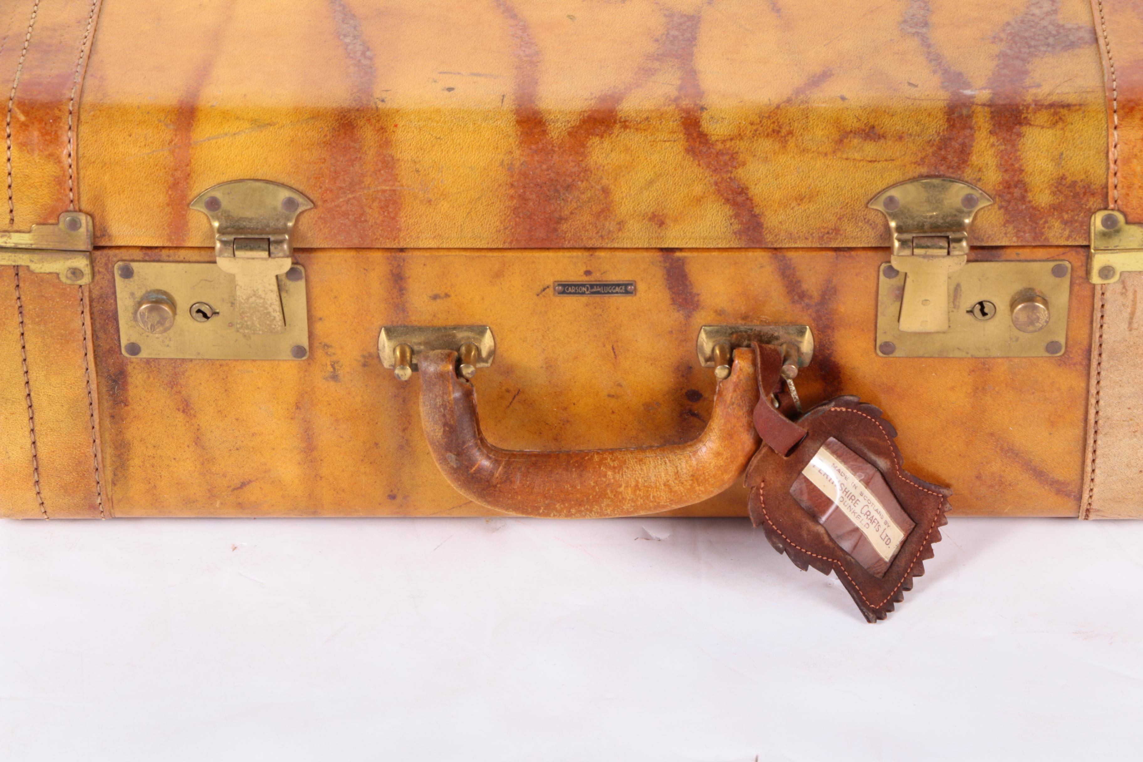 Vintage Leather Suitcases Including Carson and Samsonite