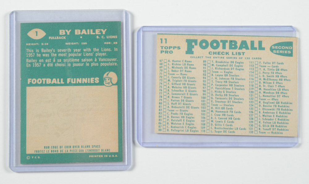 1950s and 1960s Football Cards