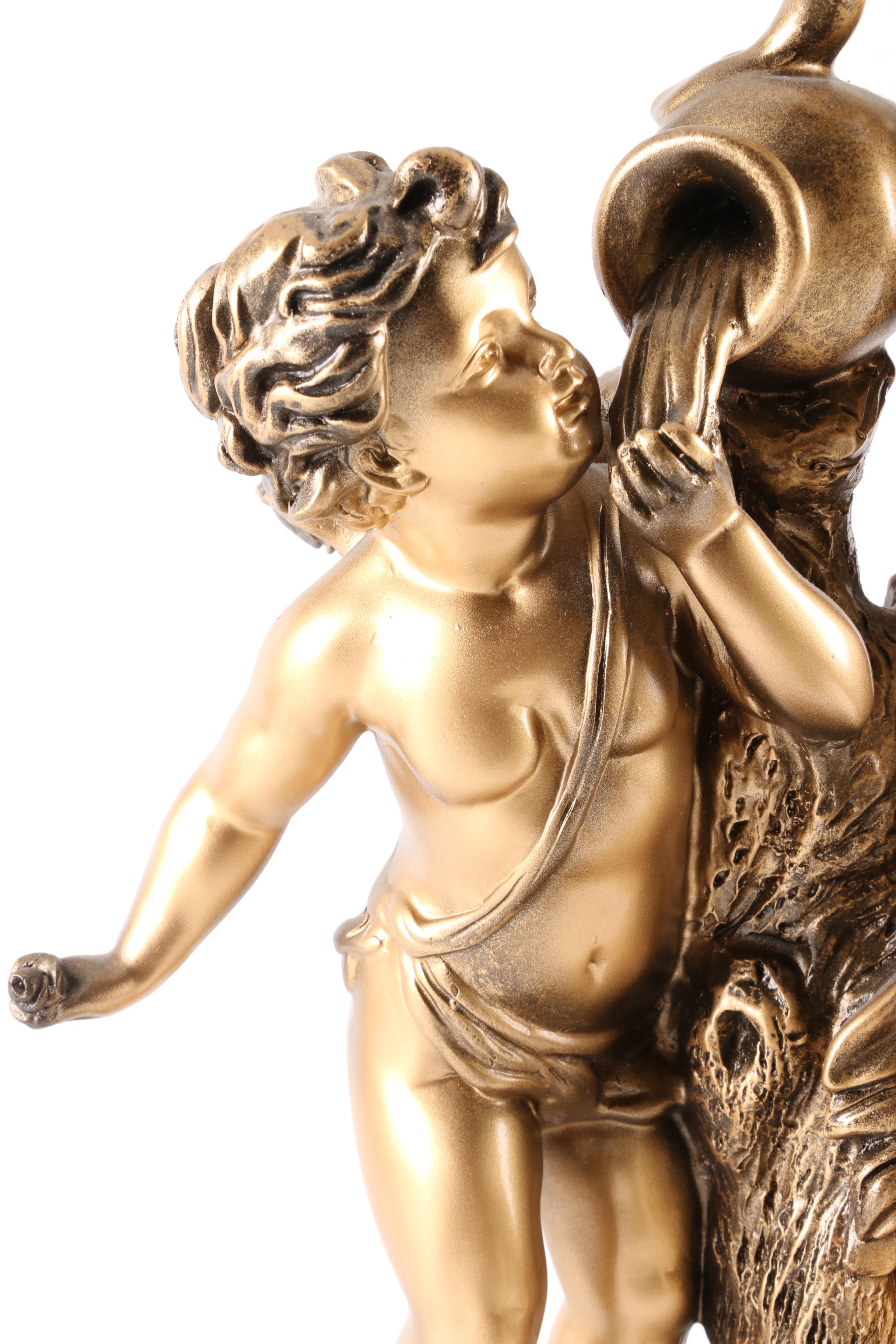 Crosa Art Nouveau Style Figural Swinger Clock