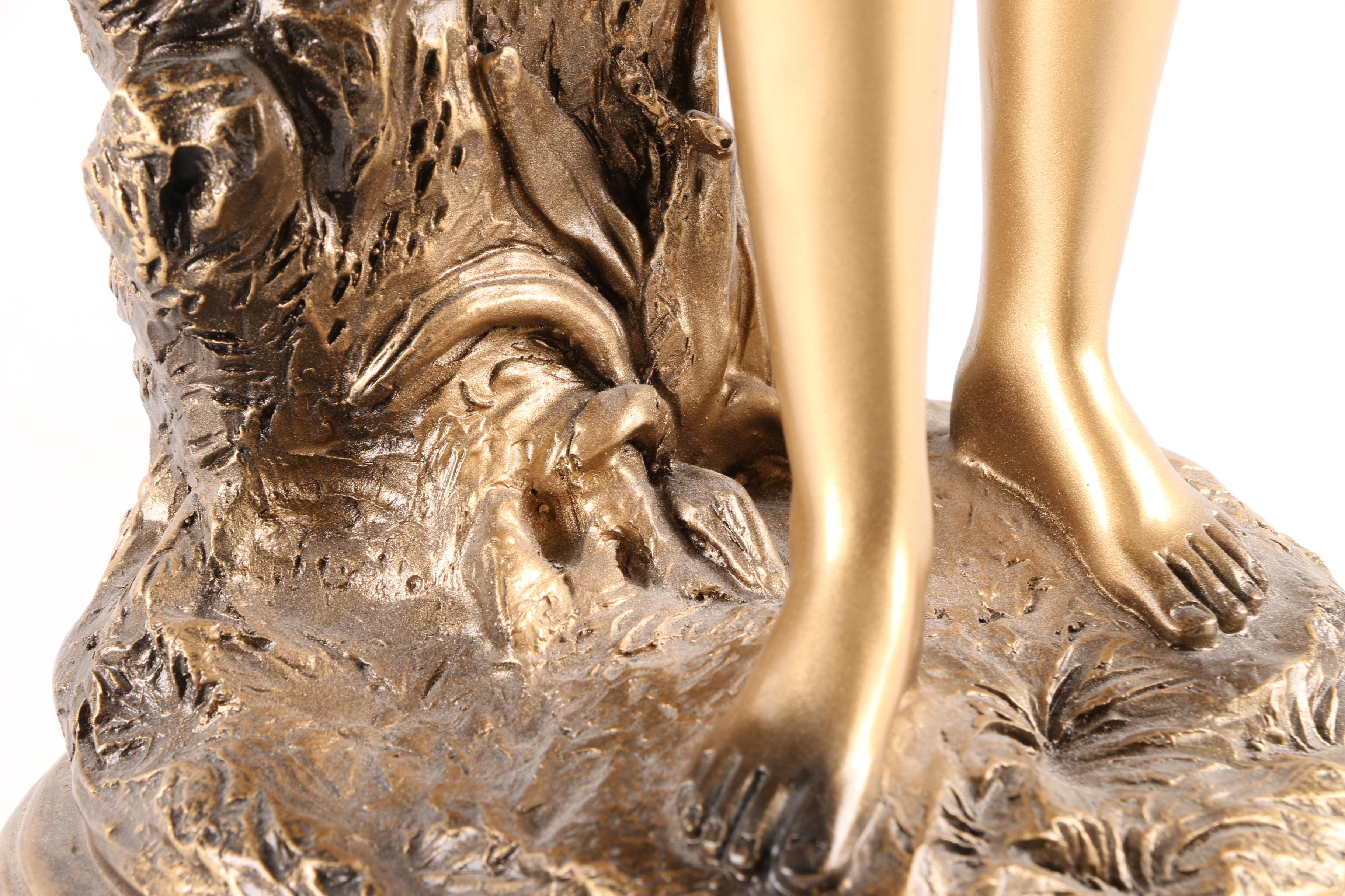 Crosa Art Nouveau Style Figural Swinger Clock