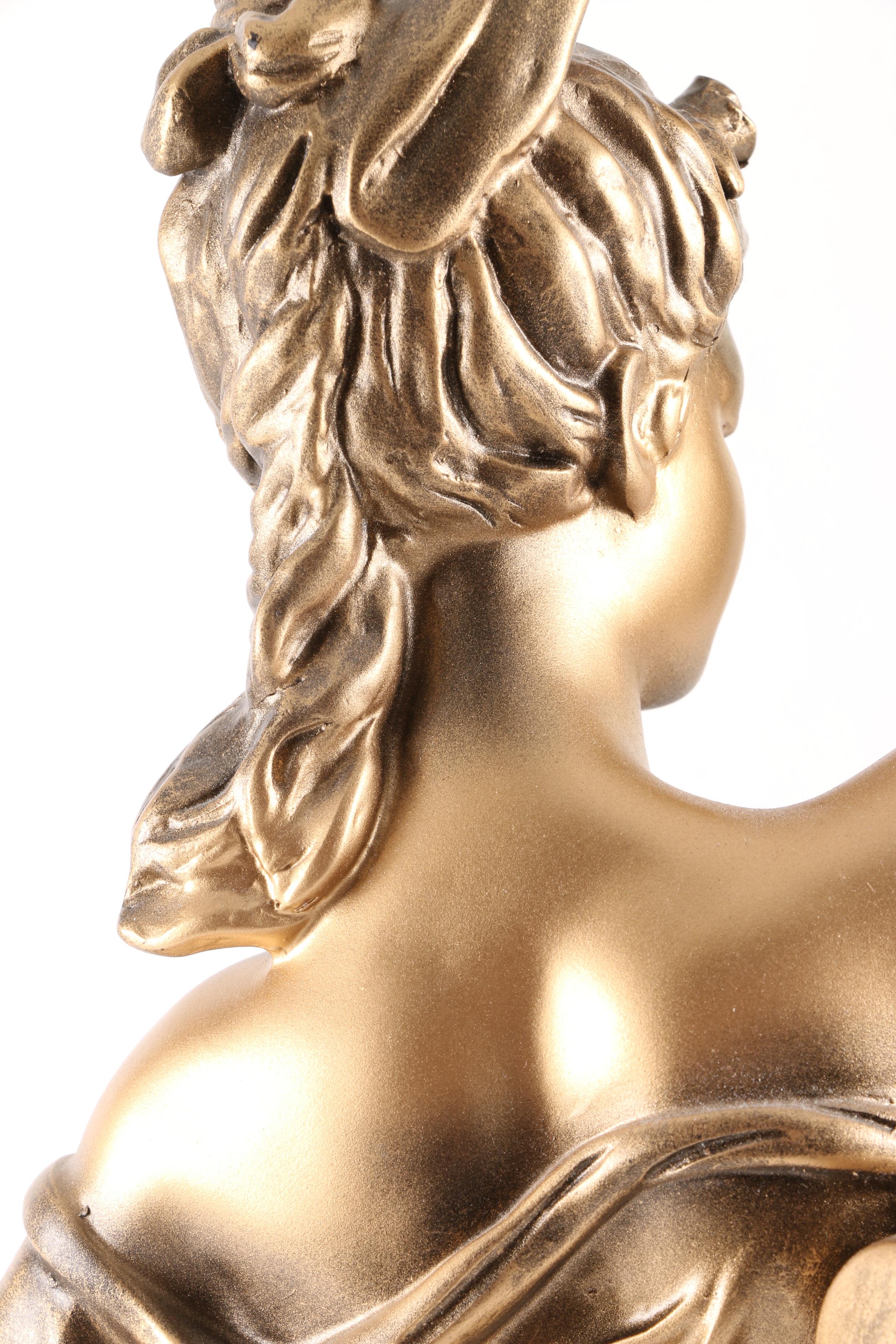 Crosa Art Nouveau Style Figural Swinger Clock