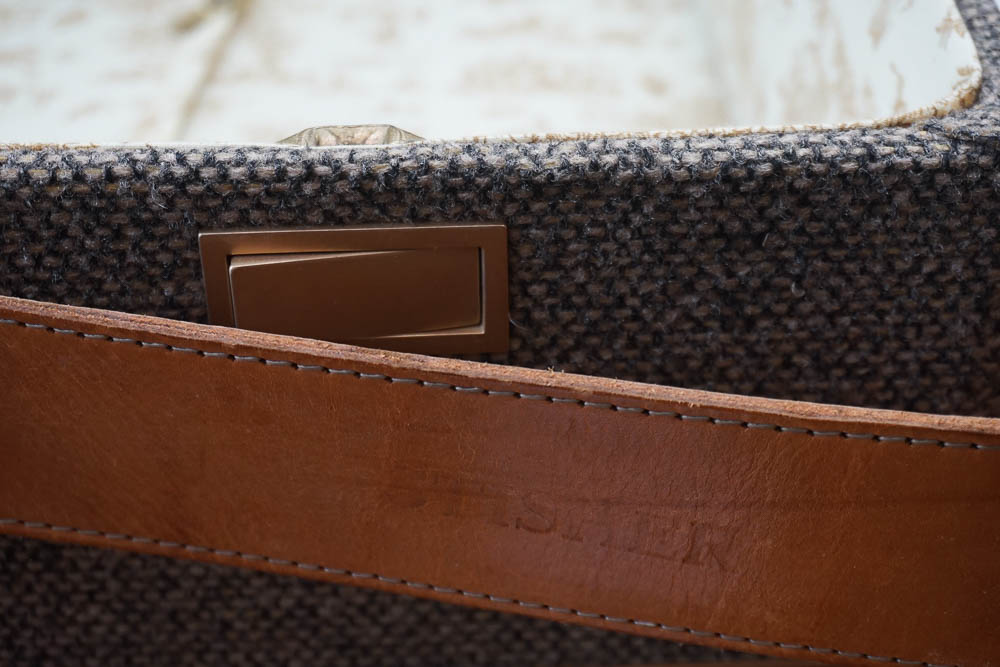 Vintage Hartmann Tweed and Belting Leather Suitcase