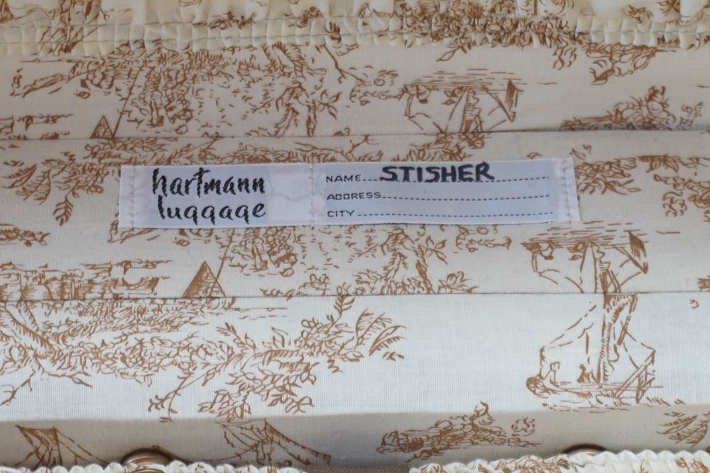 Vintage Hartmann Tweed and Belting Leather Suitcase