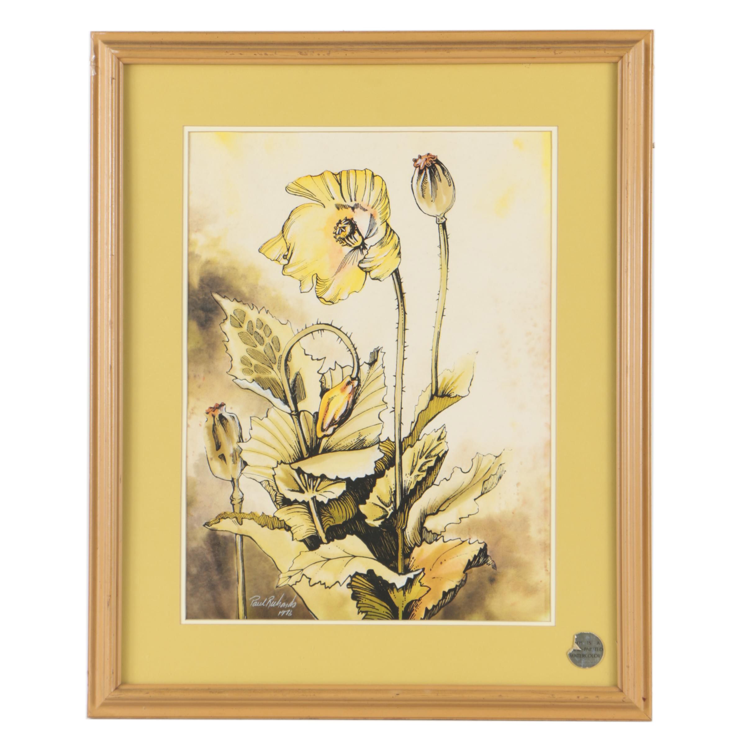 Paul Richards 1976 Watercolor Painting