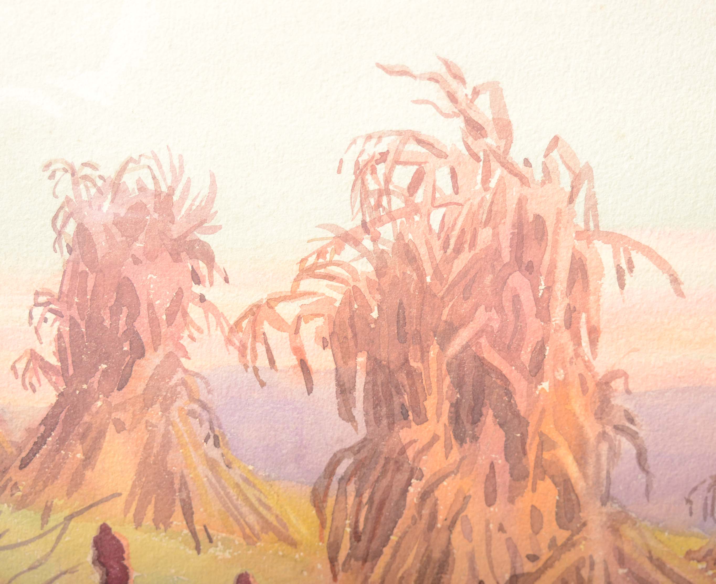Charles Liedl Watercolor of Cornstalks