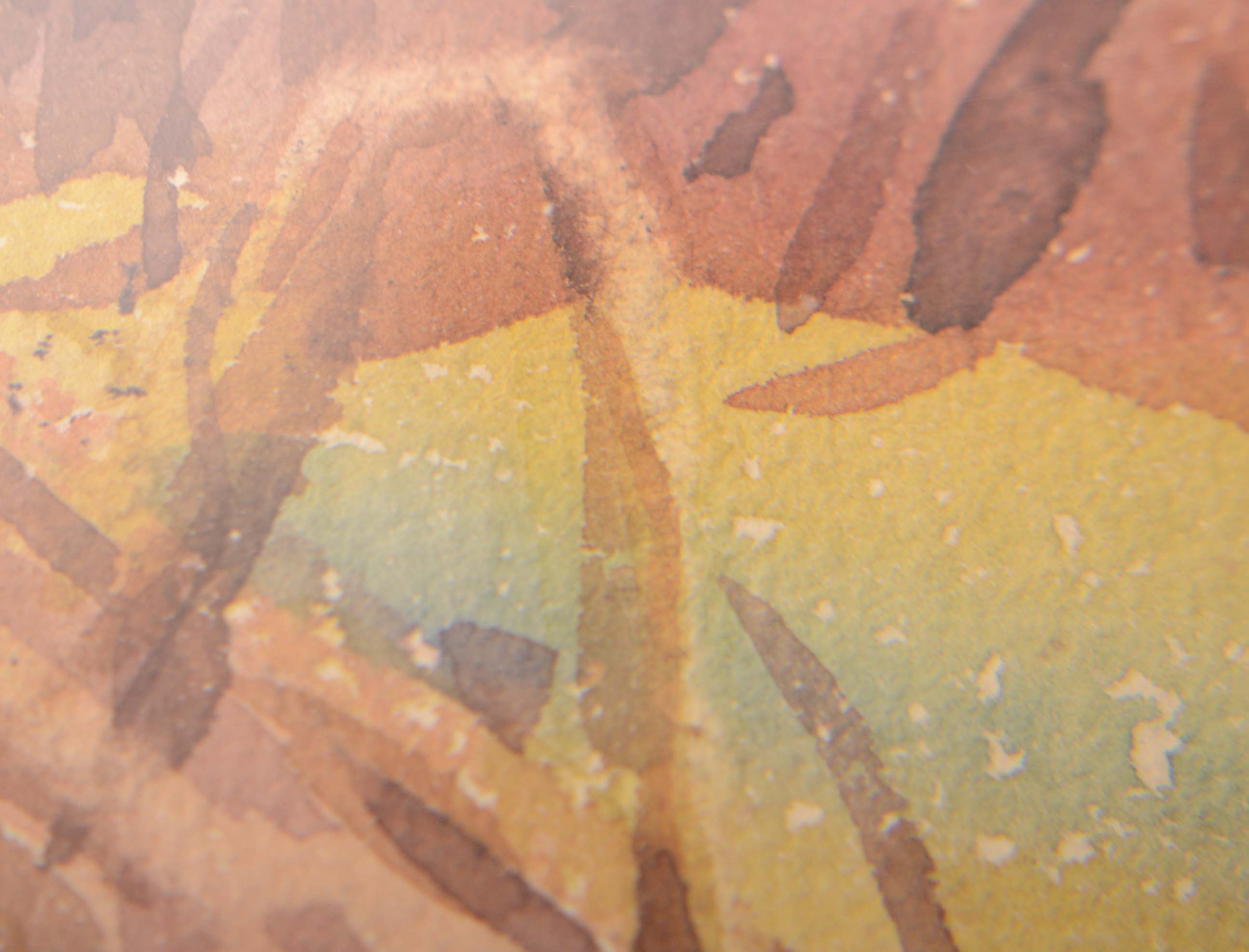 Charles Liedl Watercolor of Cornstalks