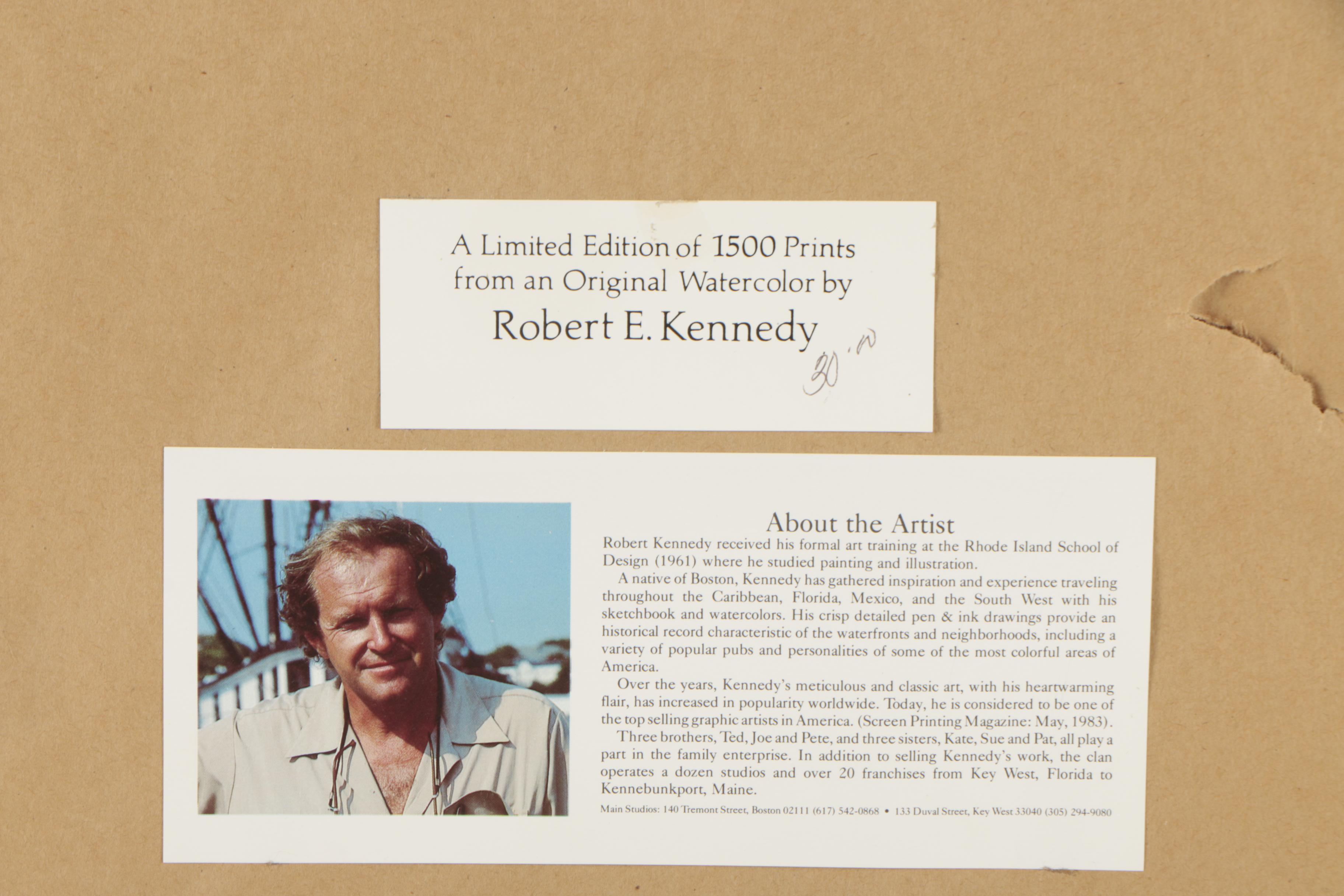 Robert E. Kennedy Limited Edition Offset Lithograph "Acorn, Street Beacon Hill"