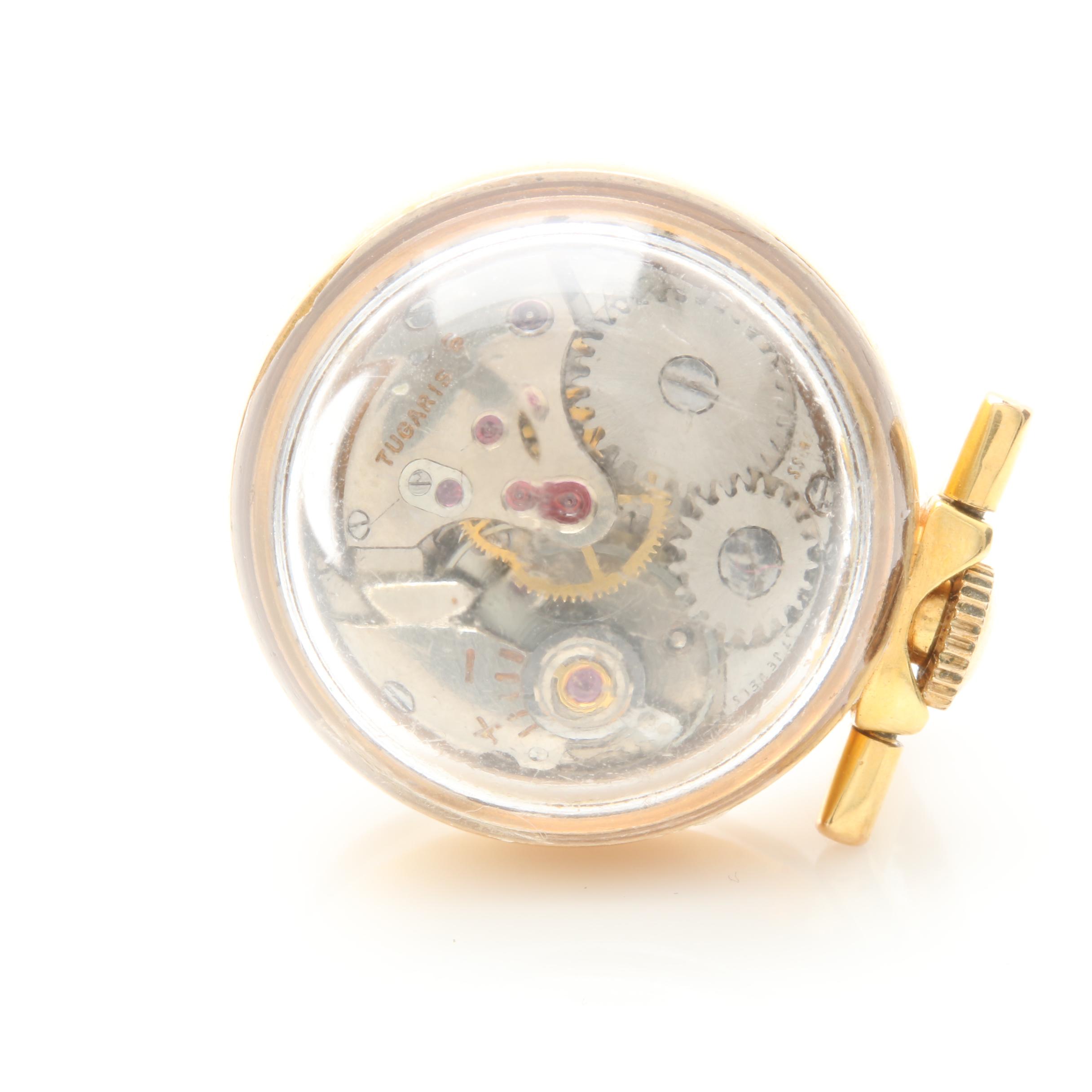 Tugaris Gold Plated Spherical Exhibition Watch Pendant