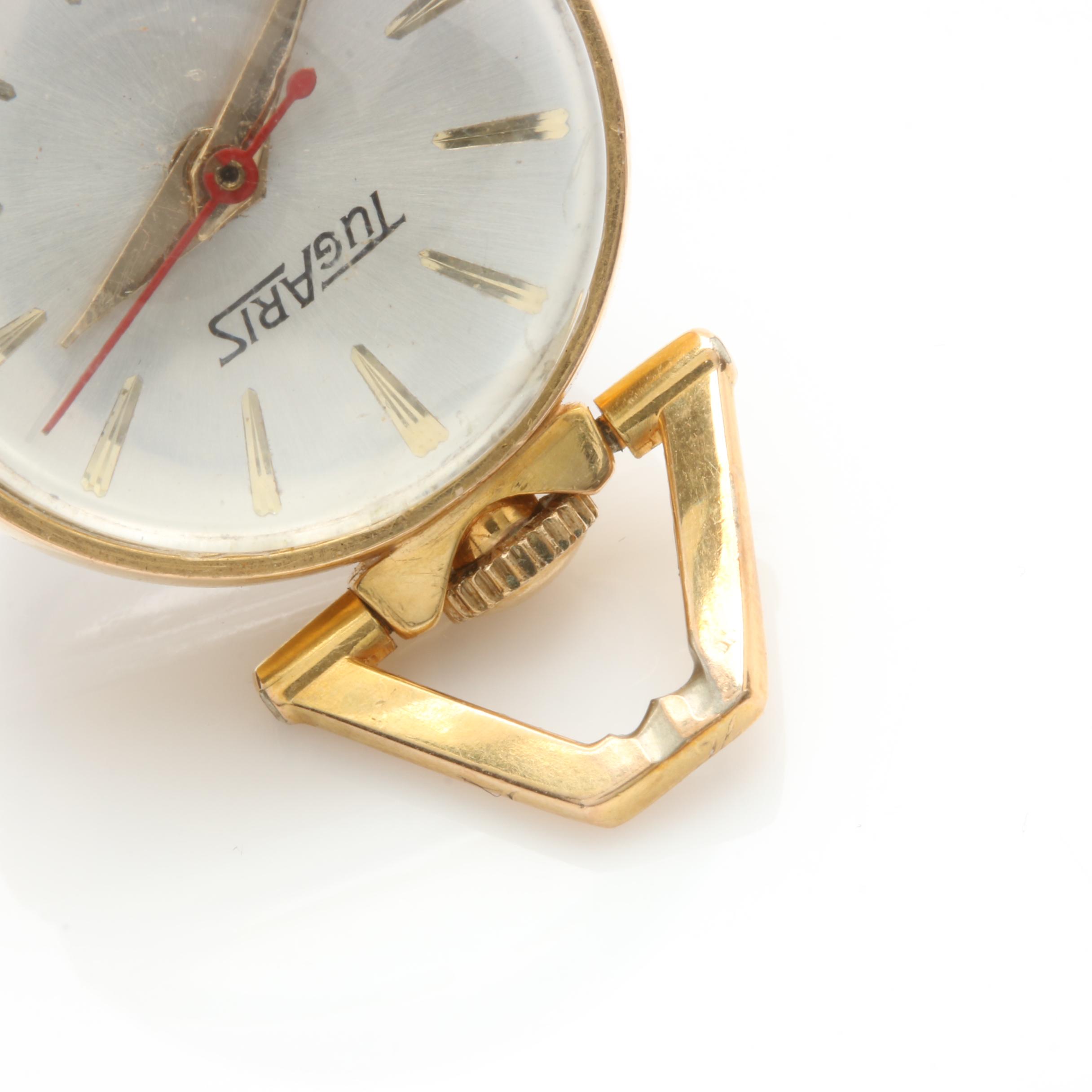 Tugaris Gold Plated Spherical Exhibition Watch Pendant