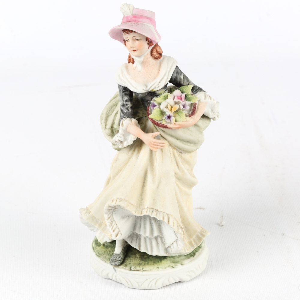 Lefton Hand Painted Porcelain Figurines "Norman" and "Elaine"