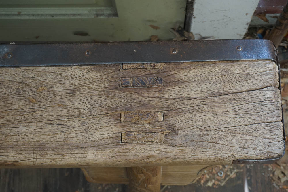 Antique Asian Rustic Elm Bench