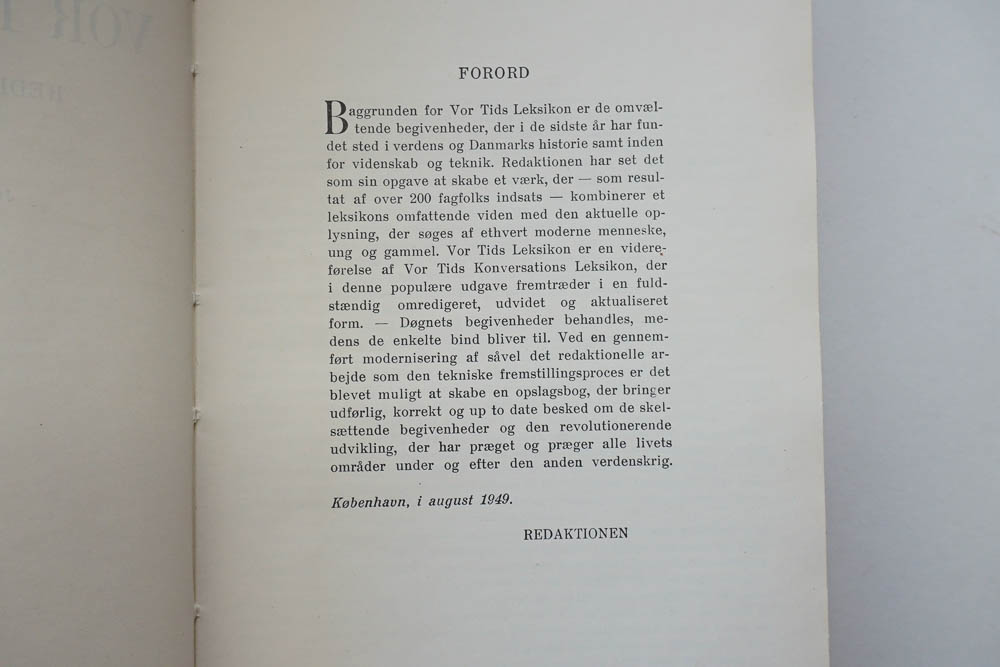 "Vor Tids Leksikon" Edited by A.P. Hansen Volumes 1-4, 7, 13 and 18