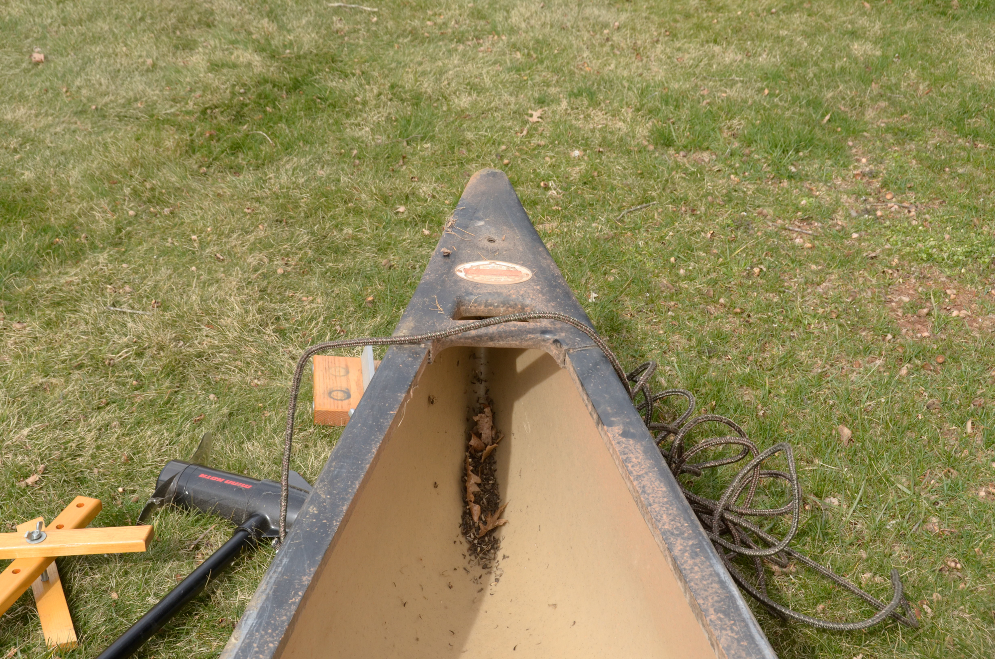 Old Town Discovery 158 Canoe, Minn Kota Trolling Motor and Accessories