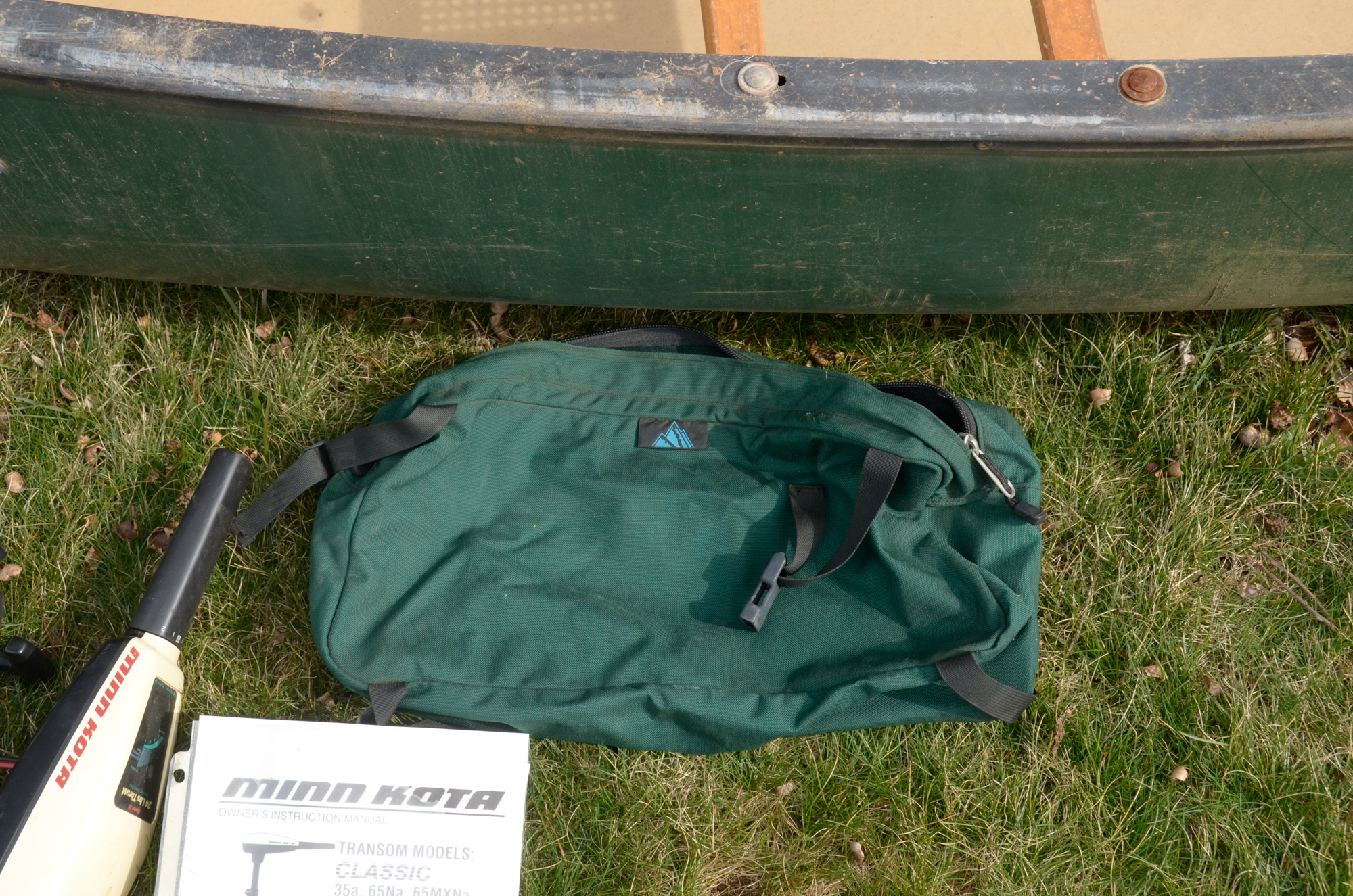 Old Town Discovery 158 Canoe, Minn Kota Trolling Motor and Accessories