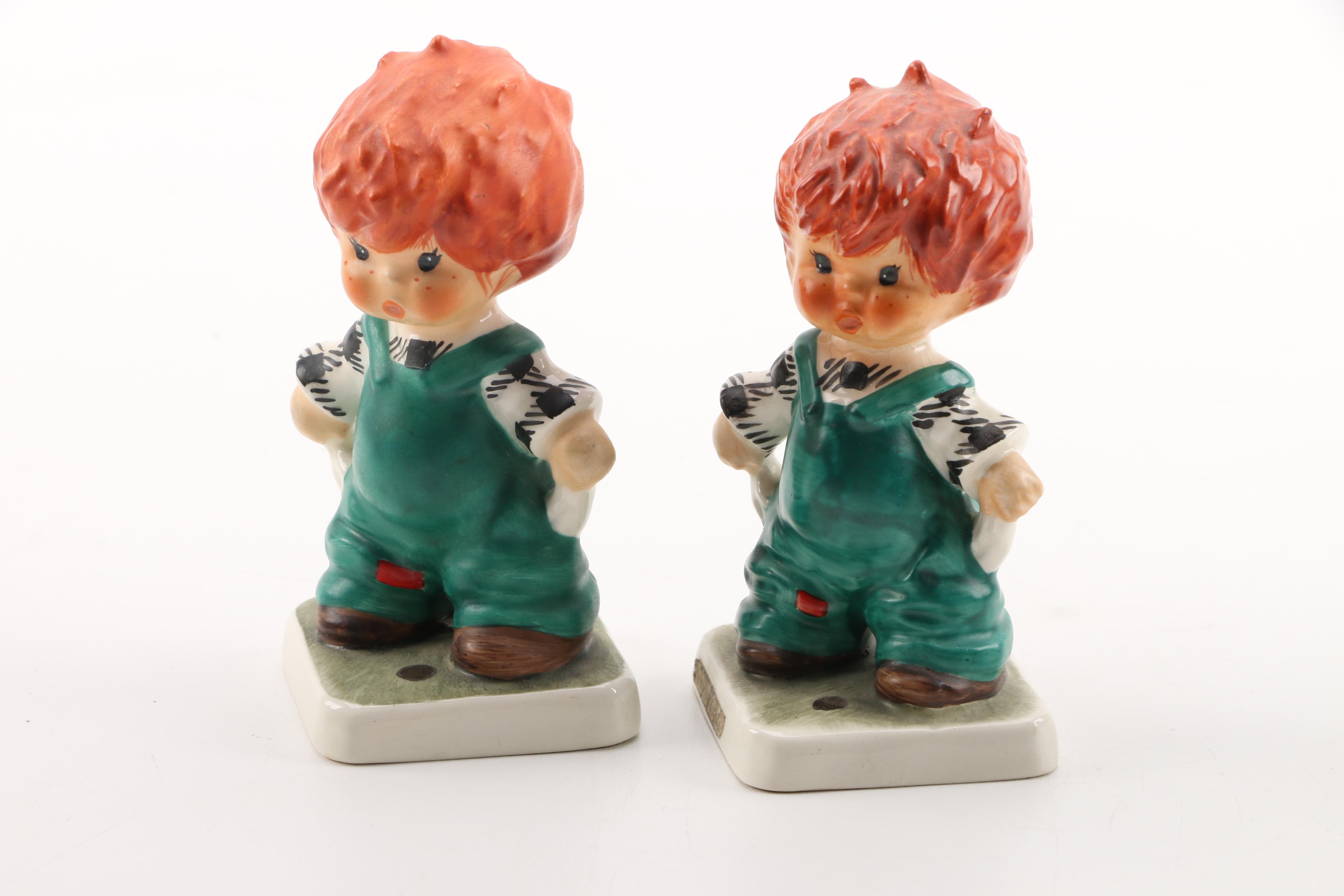 Goebel Red Headed Figurines including "Keep Off" and "Plenty of Nothing"