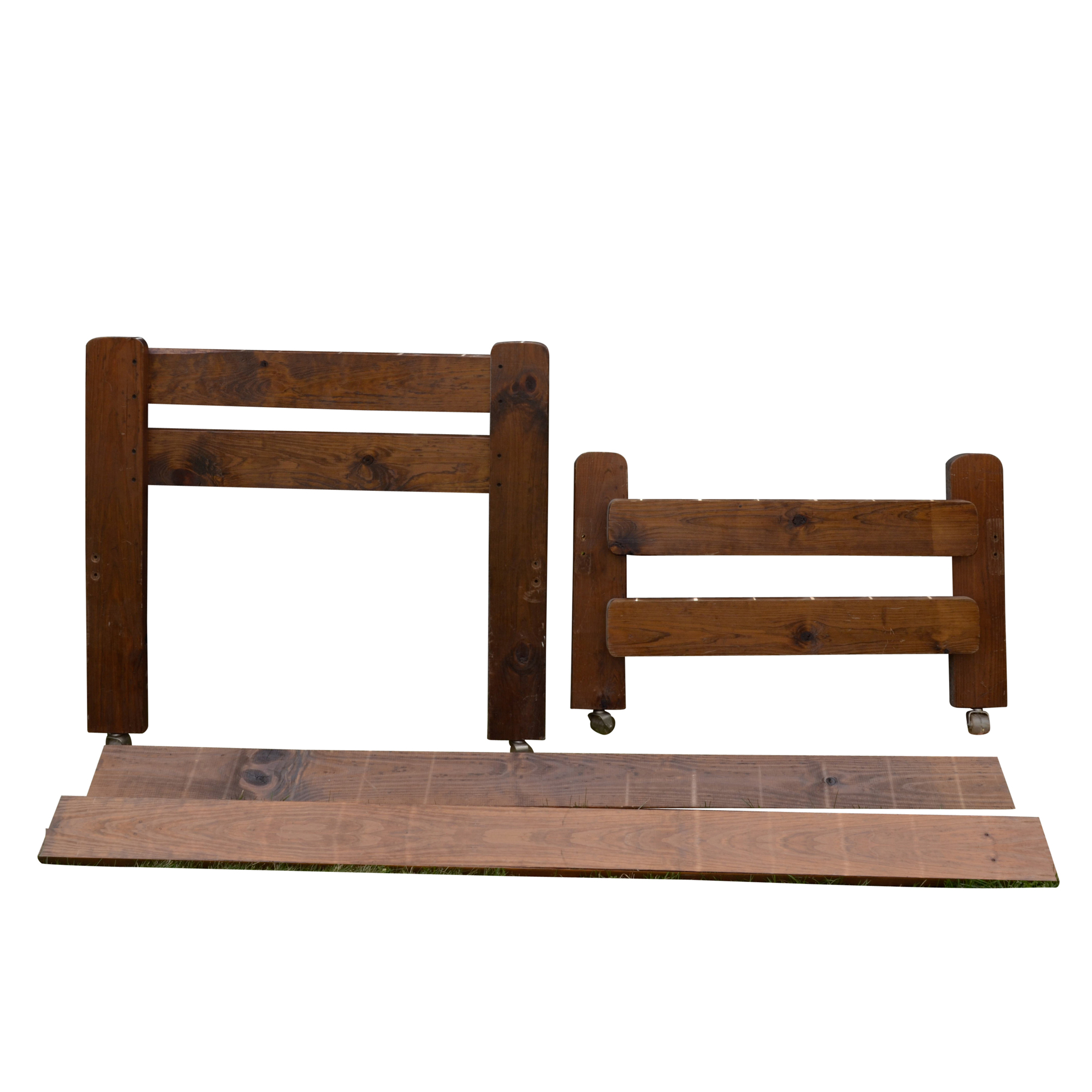 Rustic Pine Twin Bed Frame