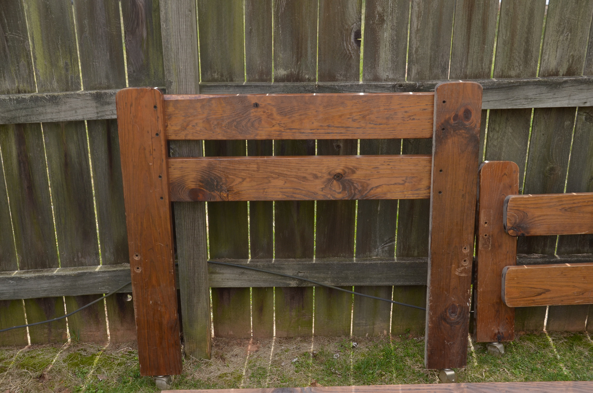 Rustic Pine Twin Bed Frame