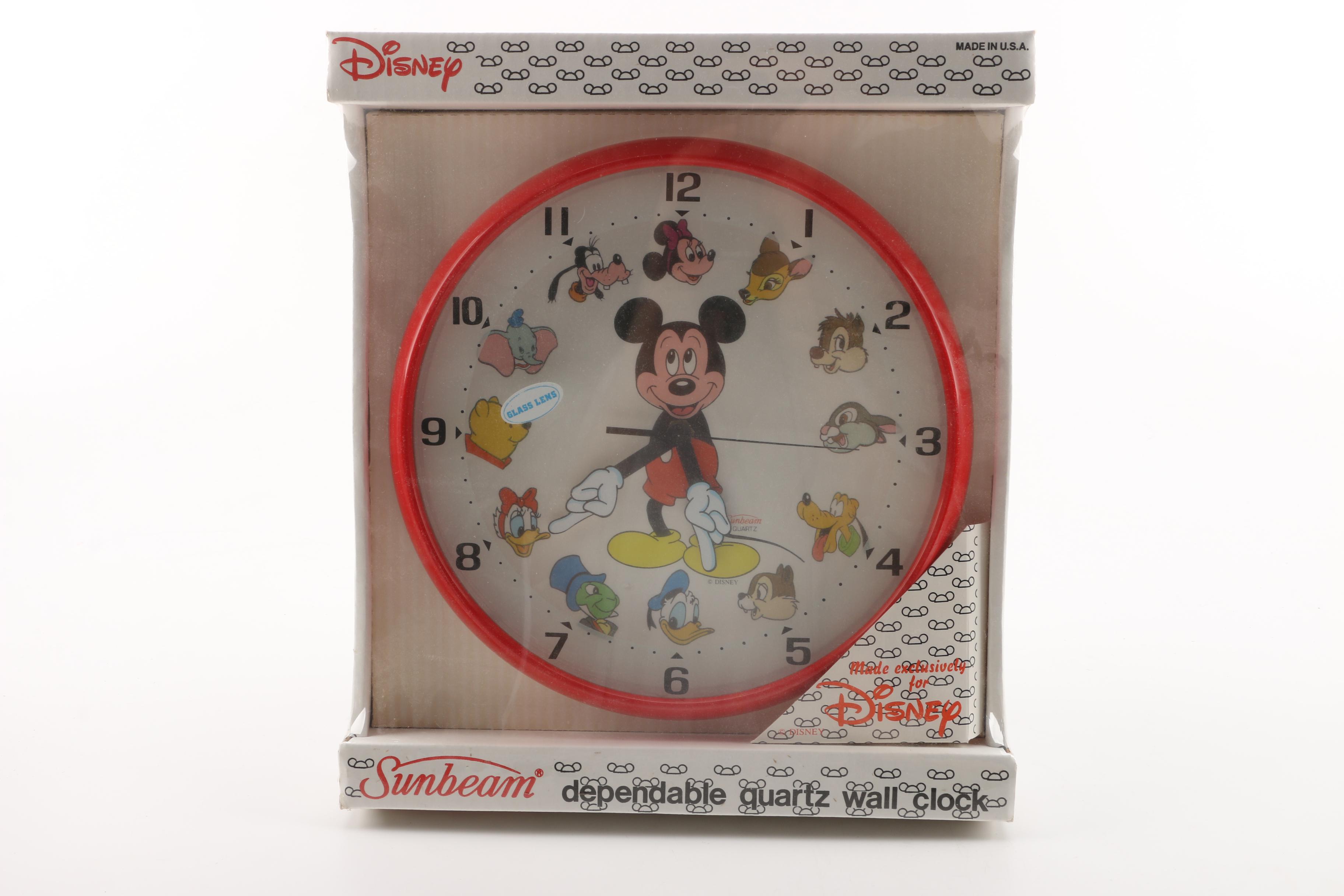 Disney Clock, Mugs, Dishes and Other Collectibles