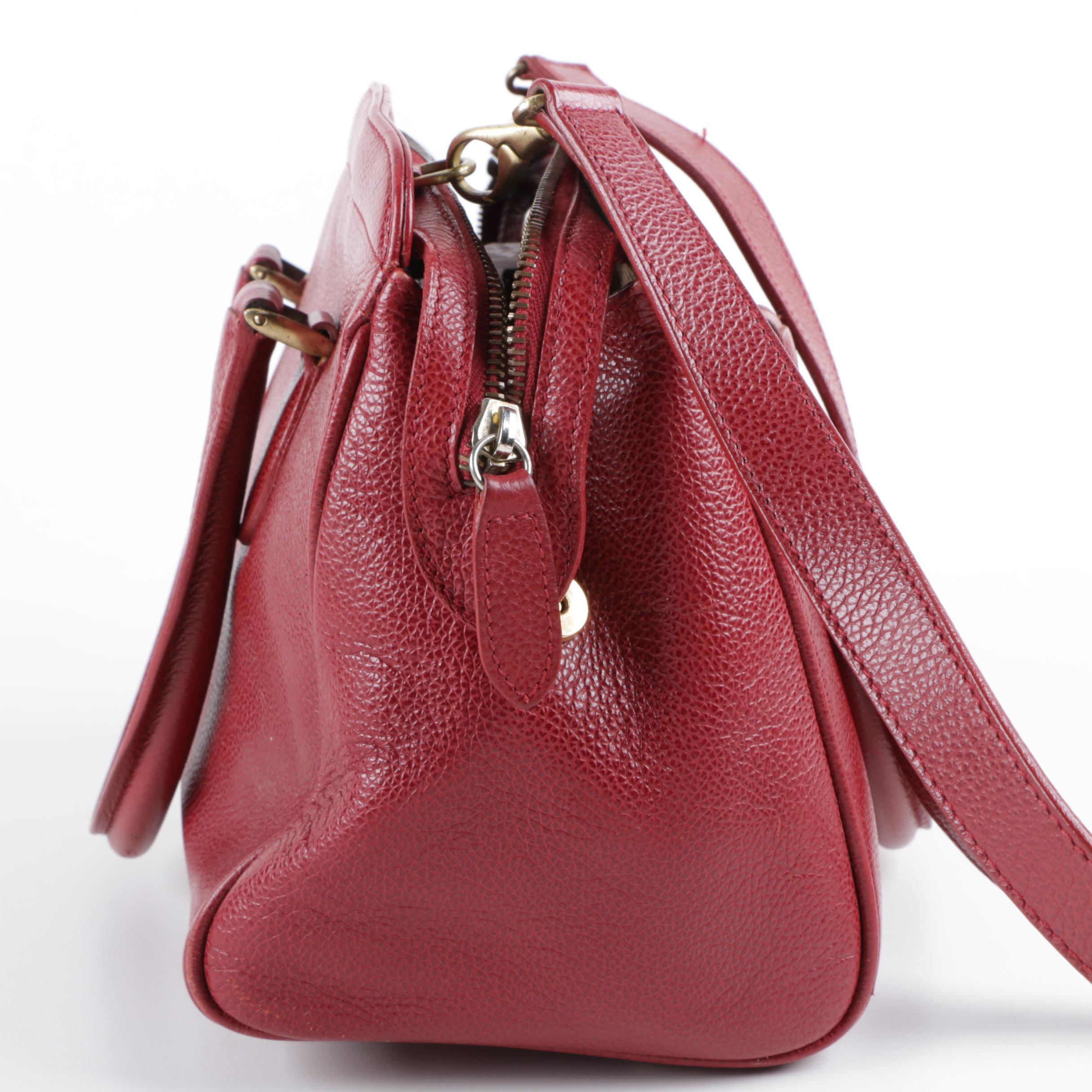 Coach Madison Sutton Red Leather Satchel