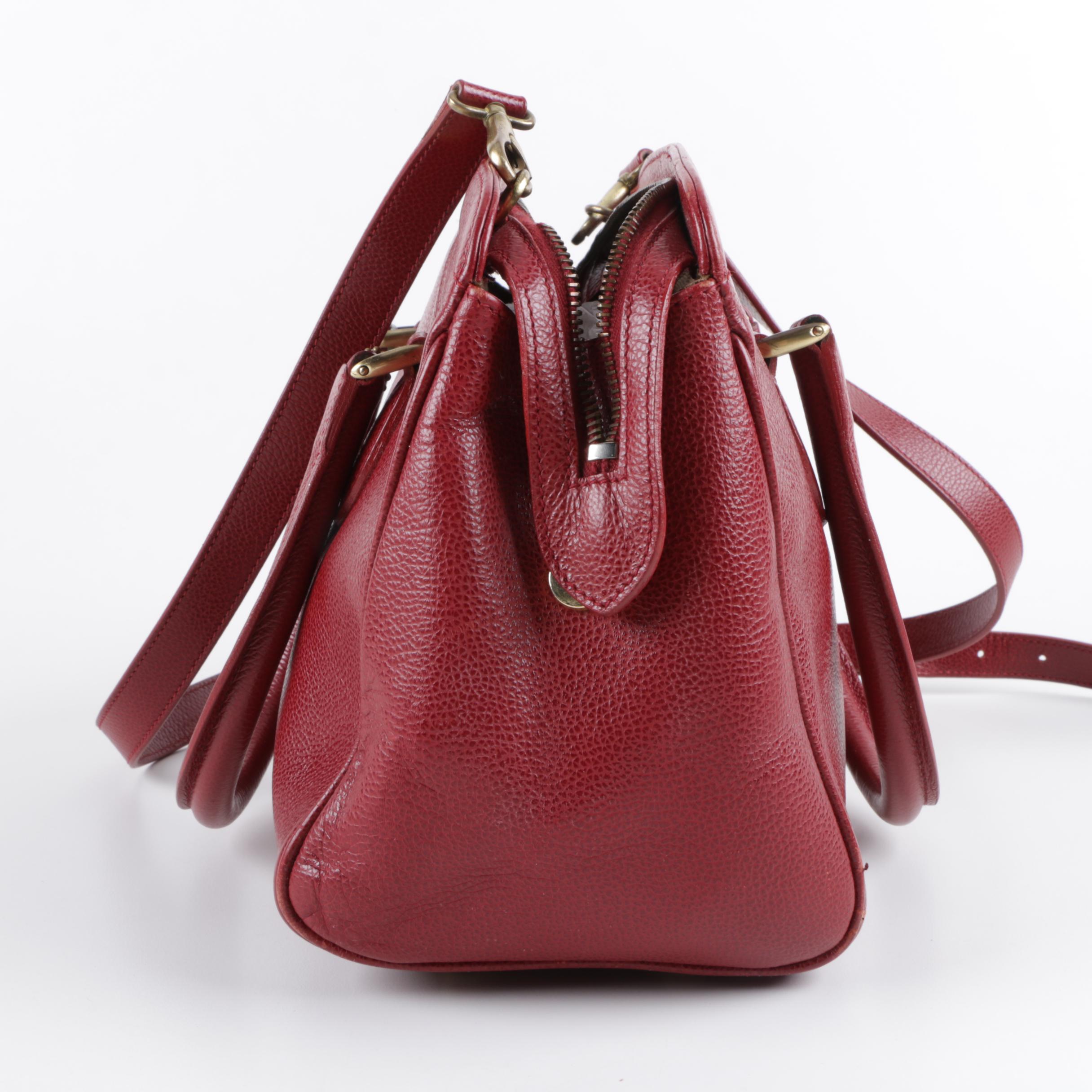 Coach Madison Sutton Red Leather Satchel