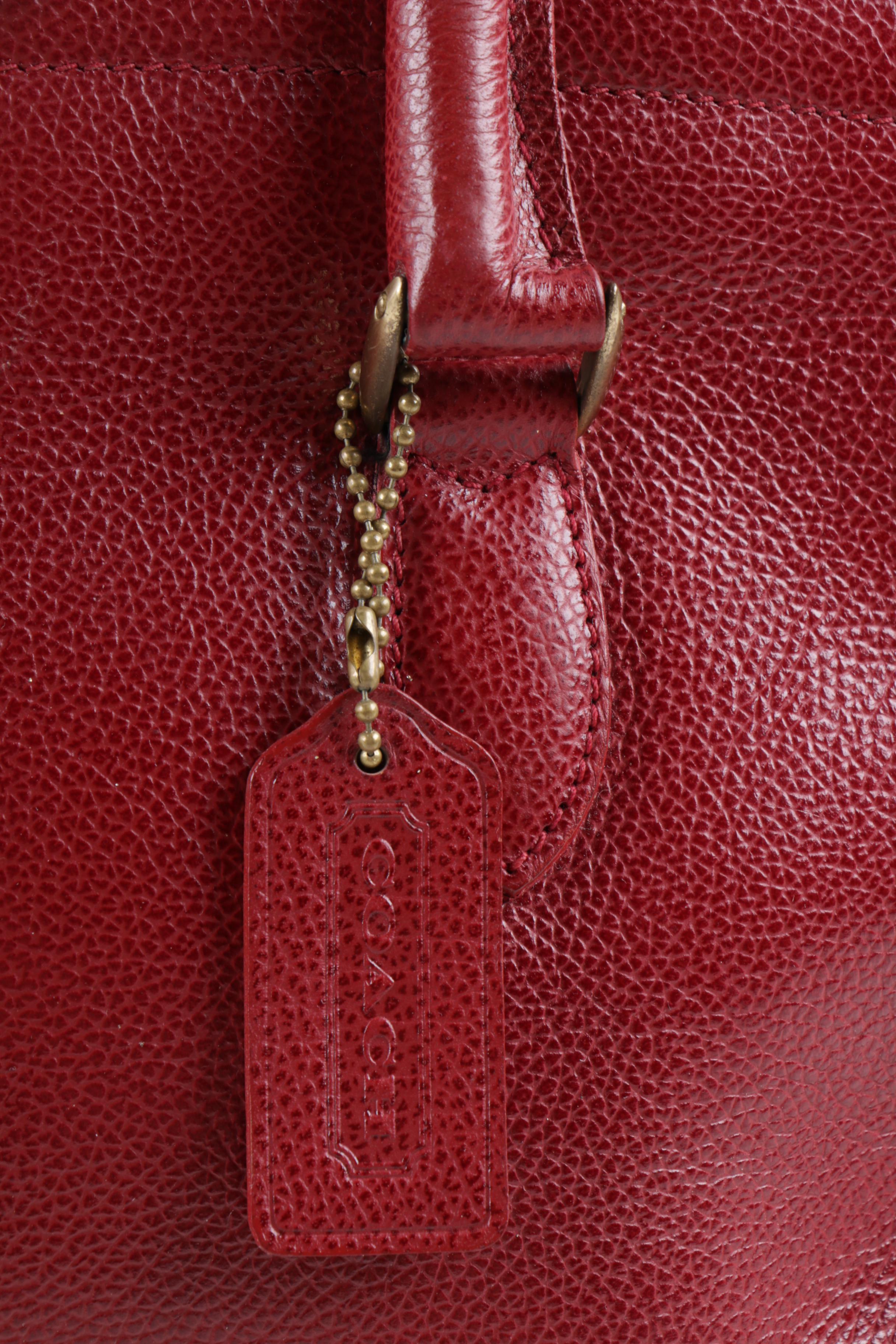 Coach Madison Sutton Red Leather Satchel