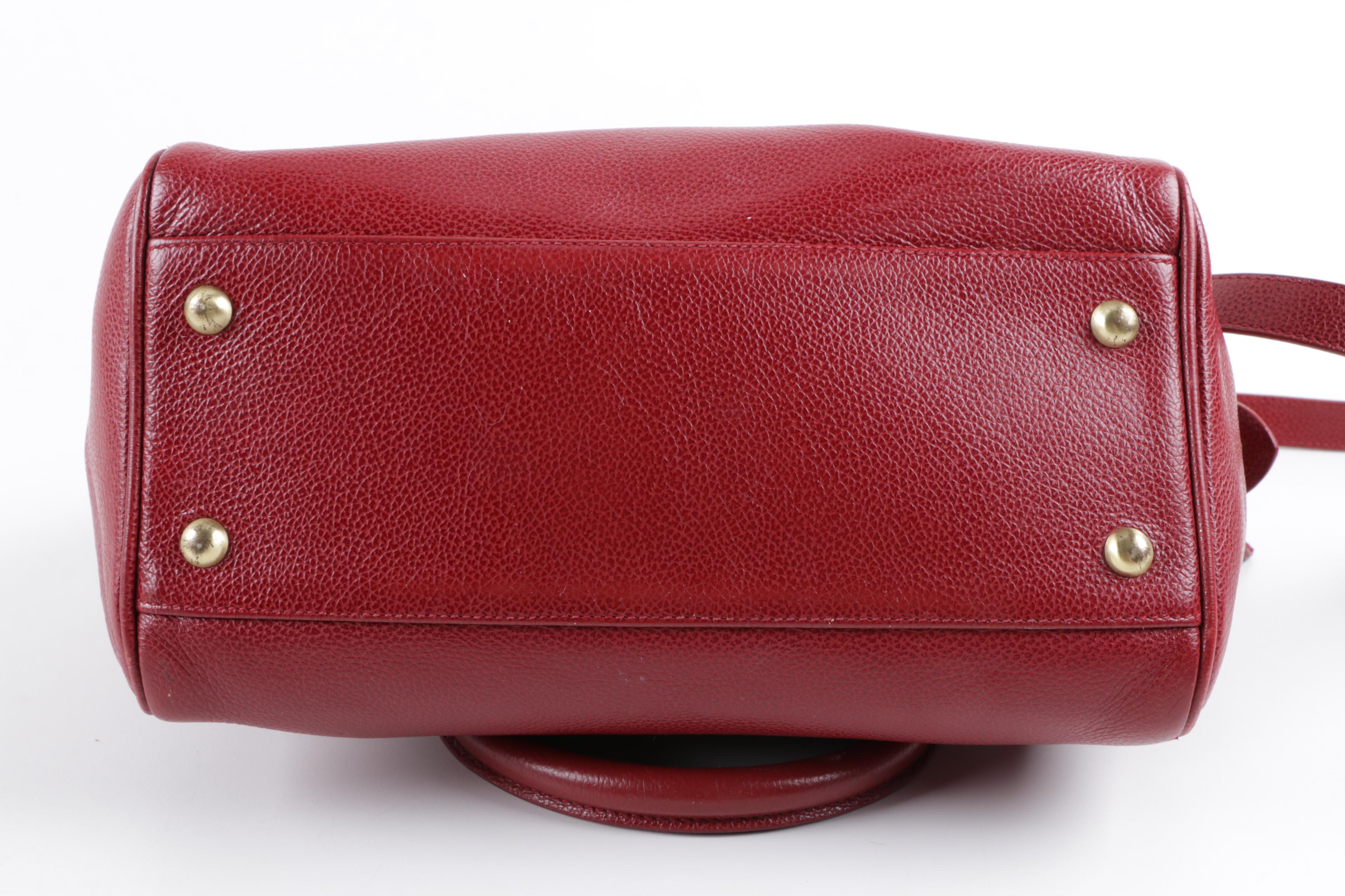 Coach Madison Sutton Red Leather Satchel