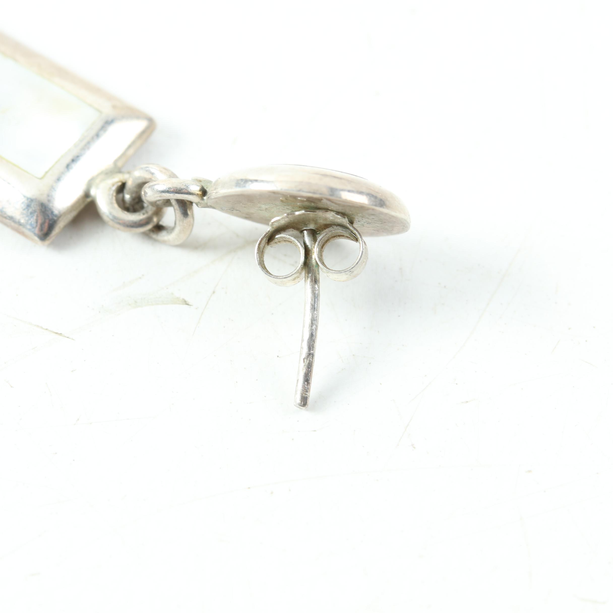 Assortment of Sterling Silver Jewelry Including Onyx, Mother of Pearl, and Opal