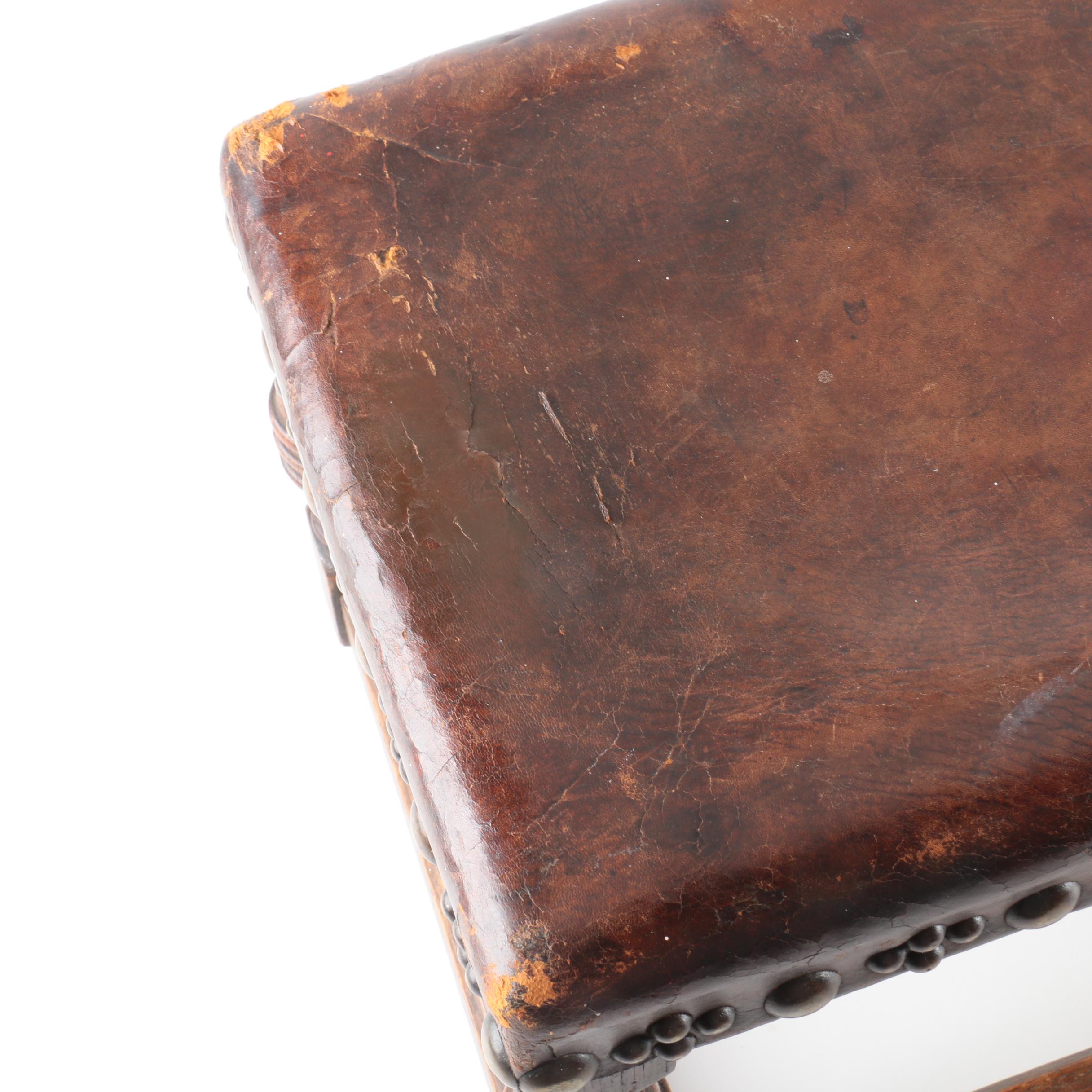 Vintage Jacobean Style Footstool