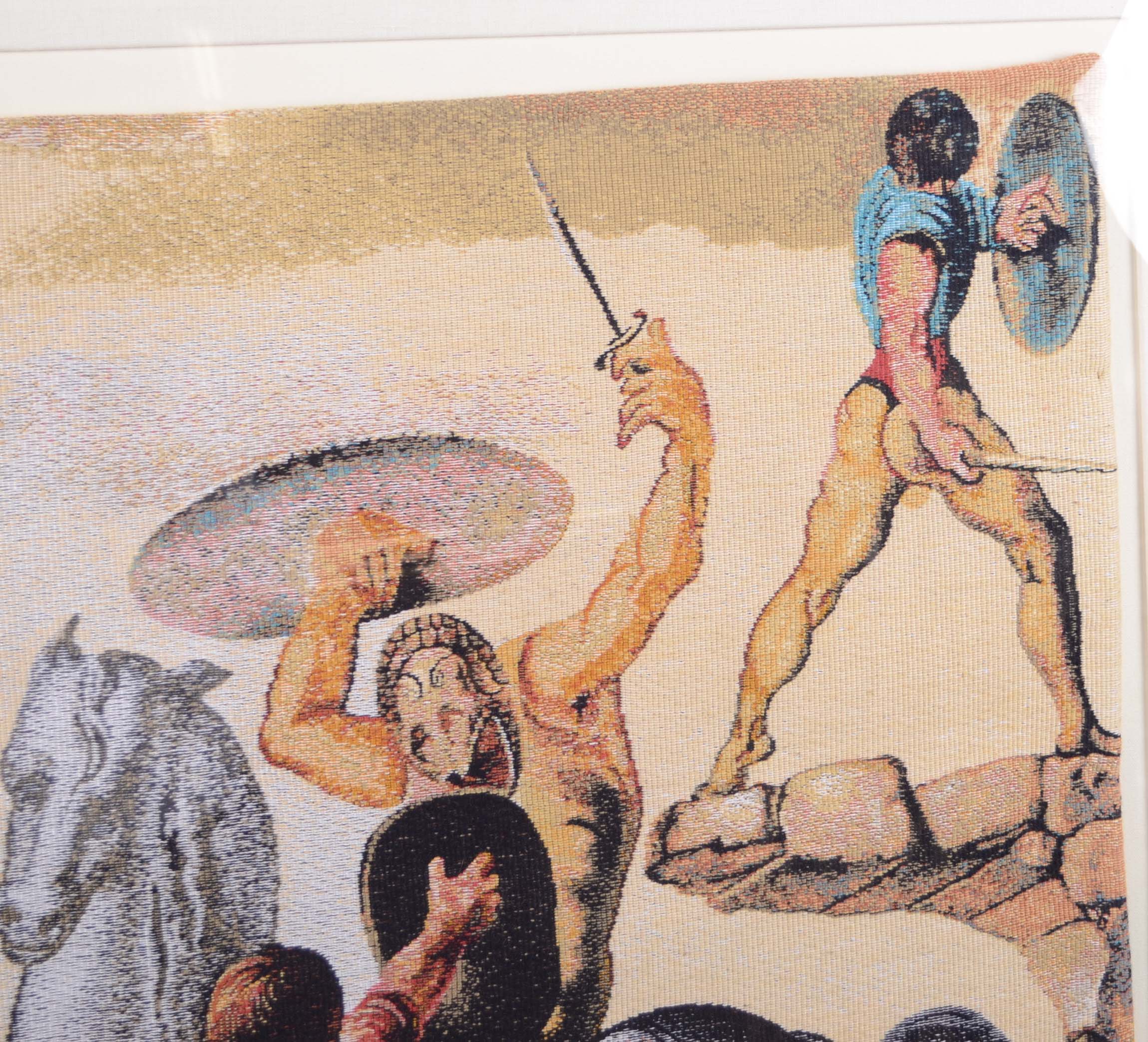 Machine-Woven Jacquard Tapestry After Salvador Dali "Battle Around a Dandelion"