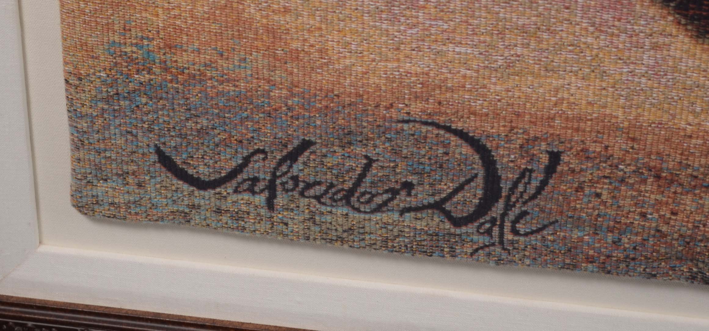 Machine-Woven Jacquard Tapestry After Salvador Dali "Battle Around a Dandelion"