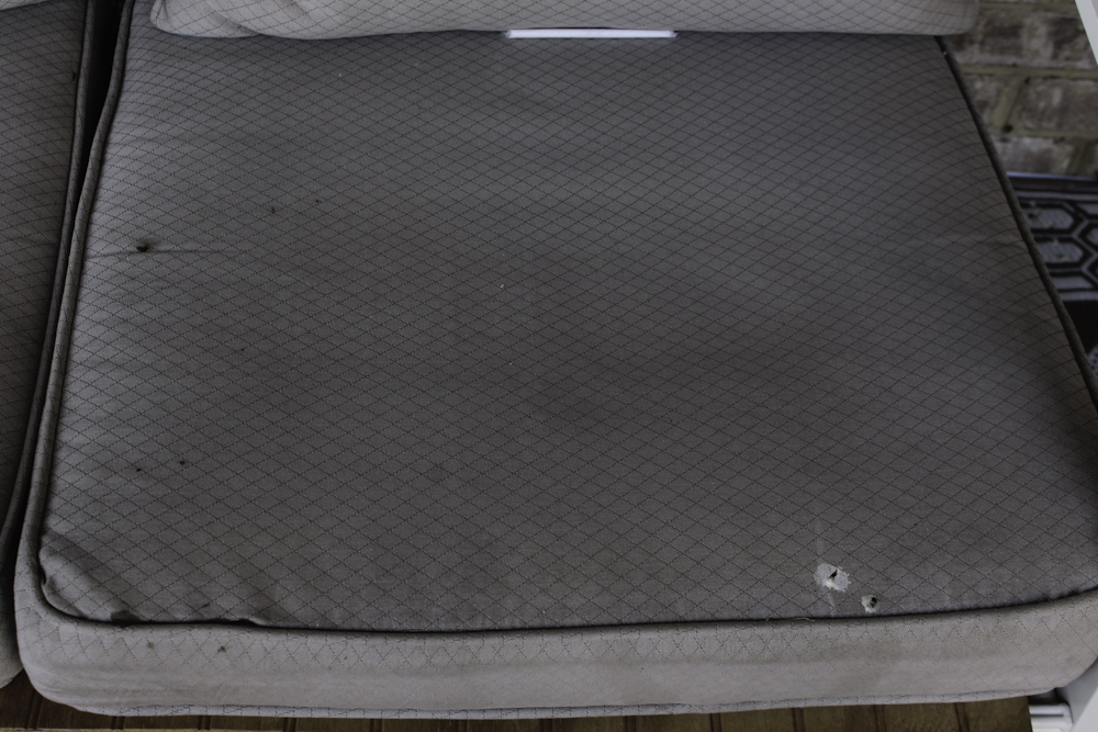 Hampton Bay Patio Sofa and Coffee Table