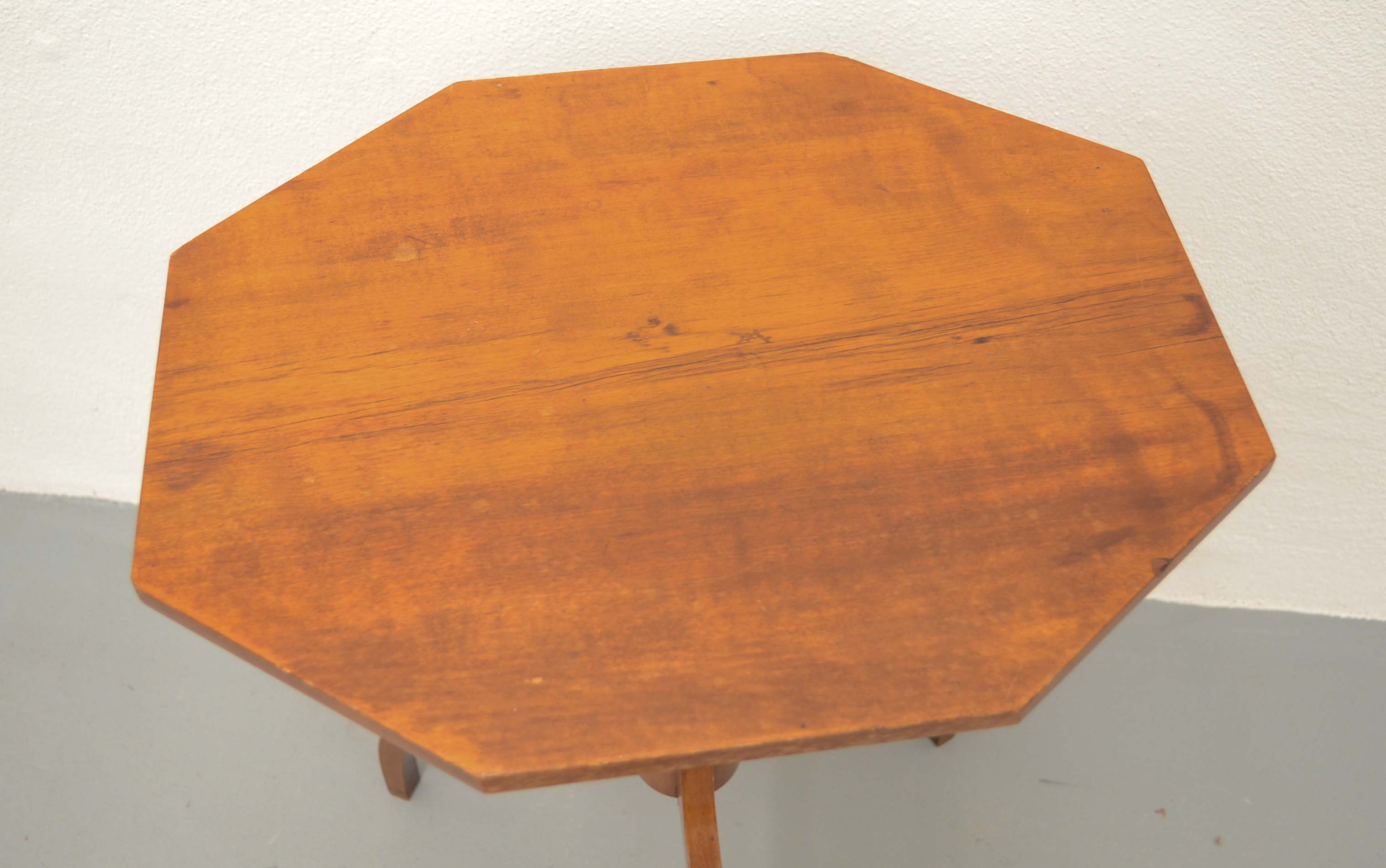 Antique Octagonal Top Candlestand