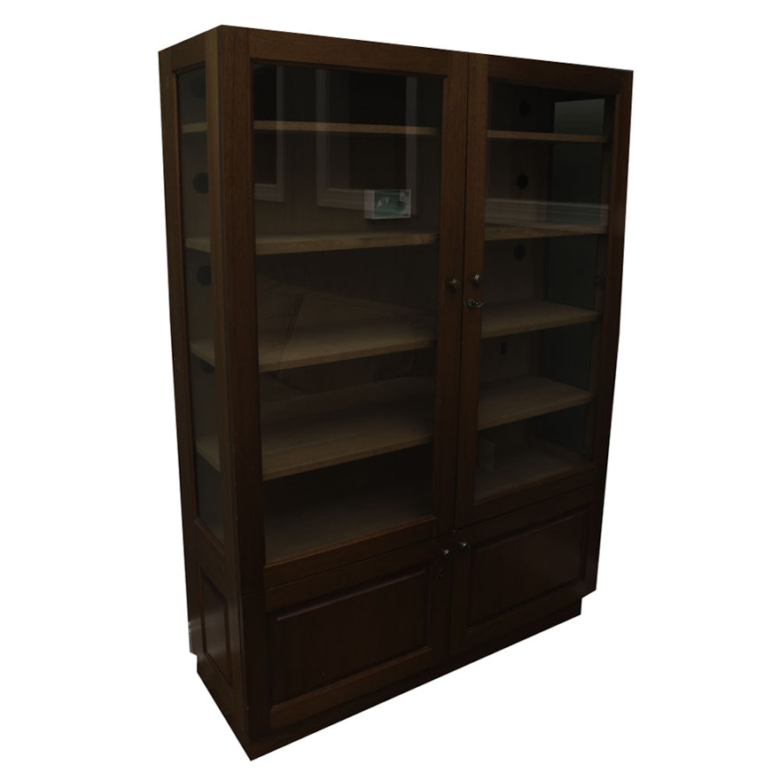 Wood and Glass Humidor Display Cabinet by J. C. Pendergast