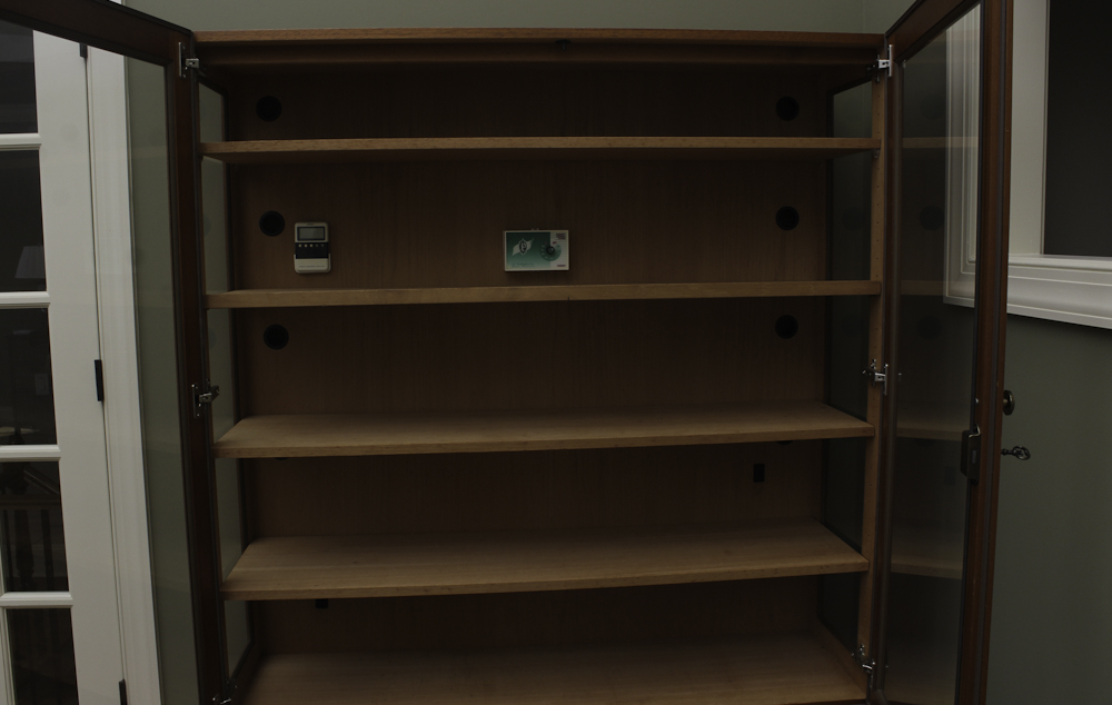 Wood and Glass Humidor Display Cabinet by J. C. Pendergast