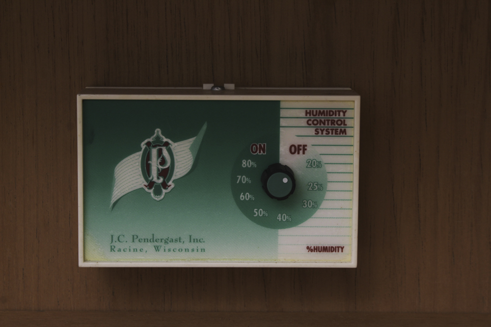 Wood and Glass Humidor Display Cabinet by J. C. Pendergast