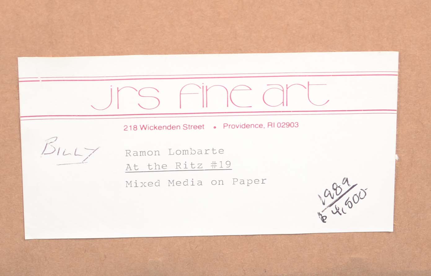 Ramon Lombarte Mixed Media "At the Ritz #19"