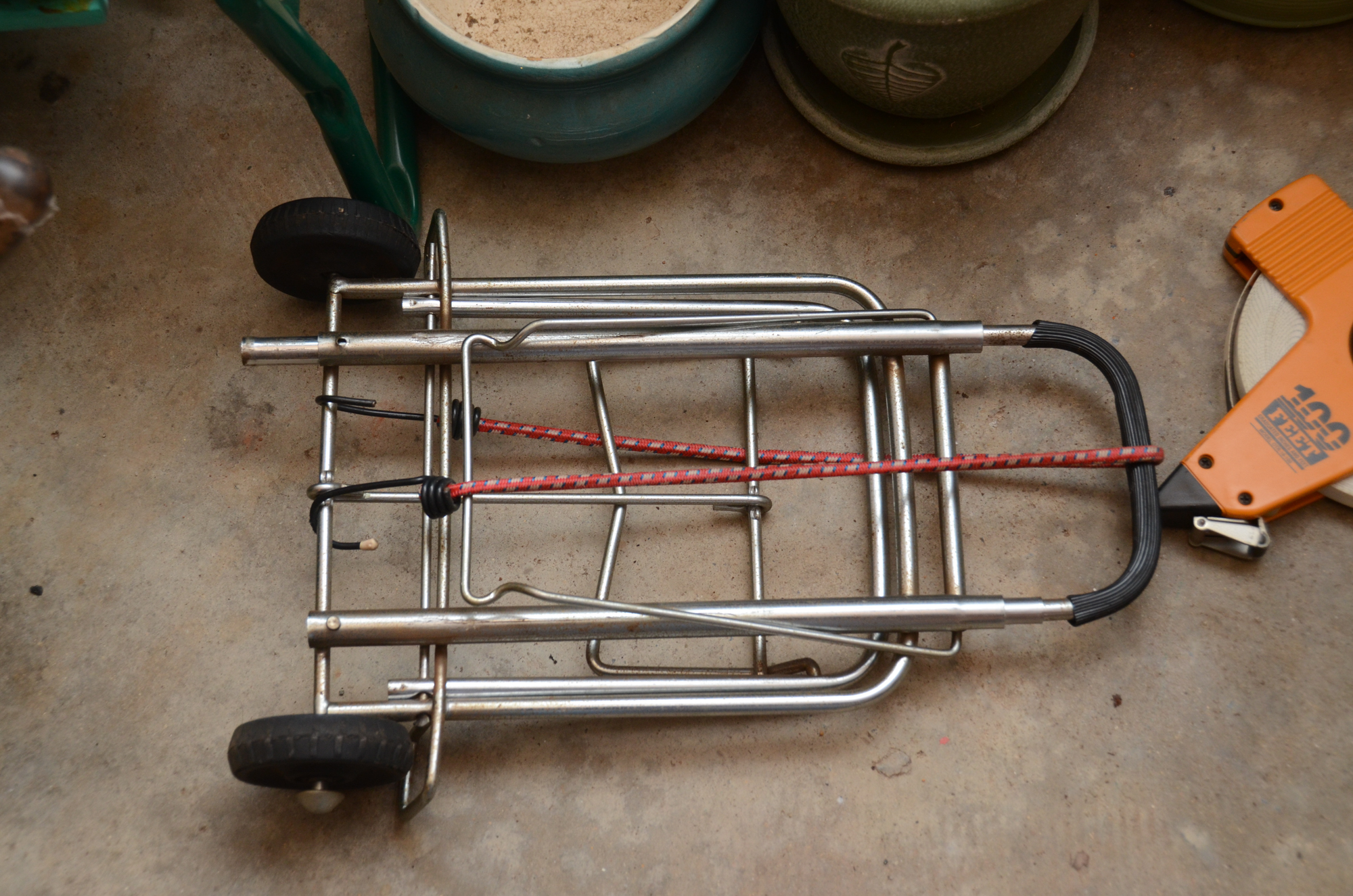 Rake, Electric Weed Trimmer, Planters, Reel Measuring Line, Tools and More