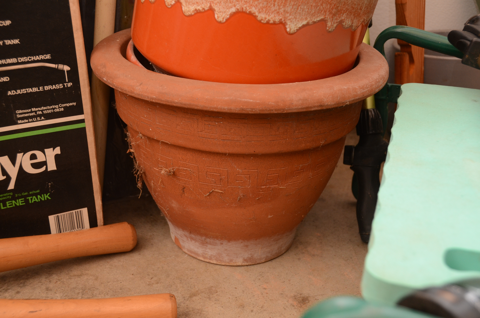 Rake, Electric Weed Trimmer, Planters, Reel Measuring Line, Tools and More