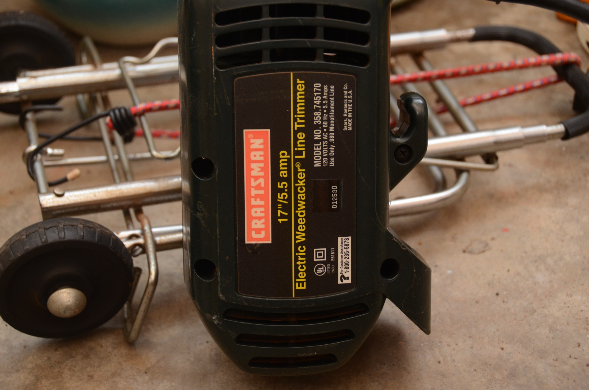 Rake, Electric Weed Trimmer, Planters, Reel Measuring Line, Tools and More