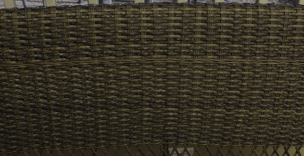 Martha Stewart Living Wicker Patio Loveseat and Ottoman