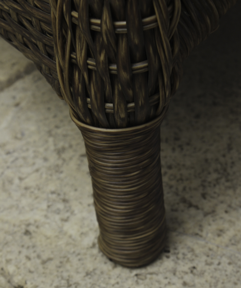 Martha Stewart Living Wicker Patio Loveseat and Ottoman