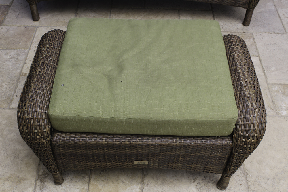 Martha Stewart Living Wicker Patio Loveseat and Ottoman