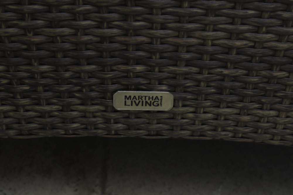 Martha Stewart Living Wicker Patio Loveseat and Ottoman